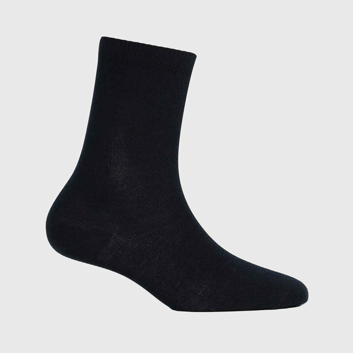 Jockey Unisex Kid's Solid Cotton Calf Socks | Black | 7 - 8 years