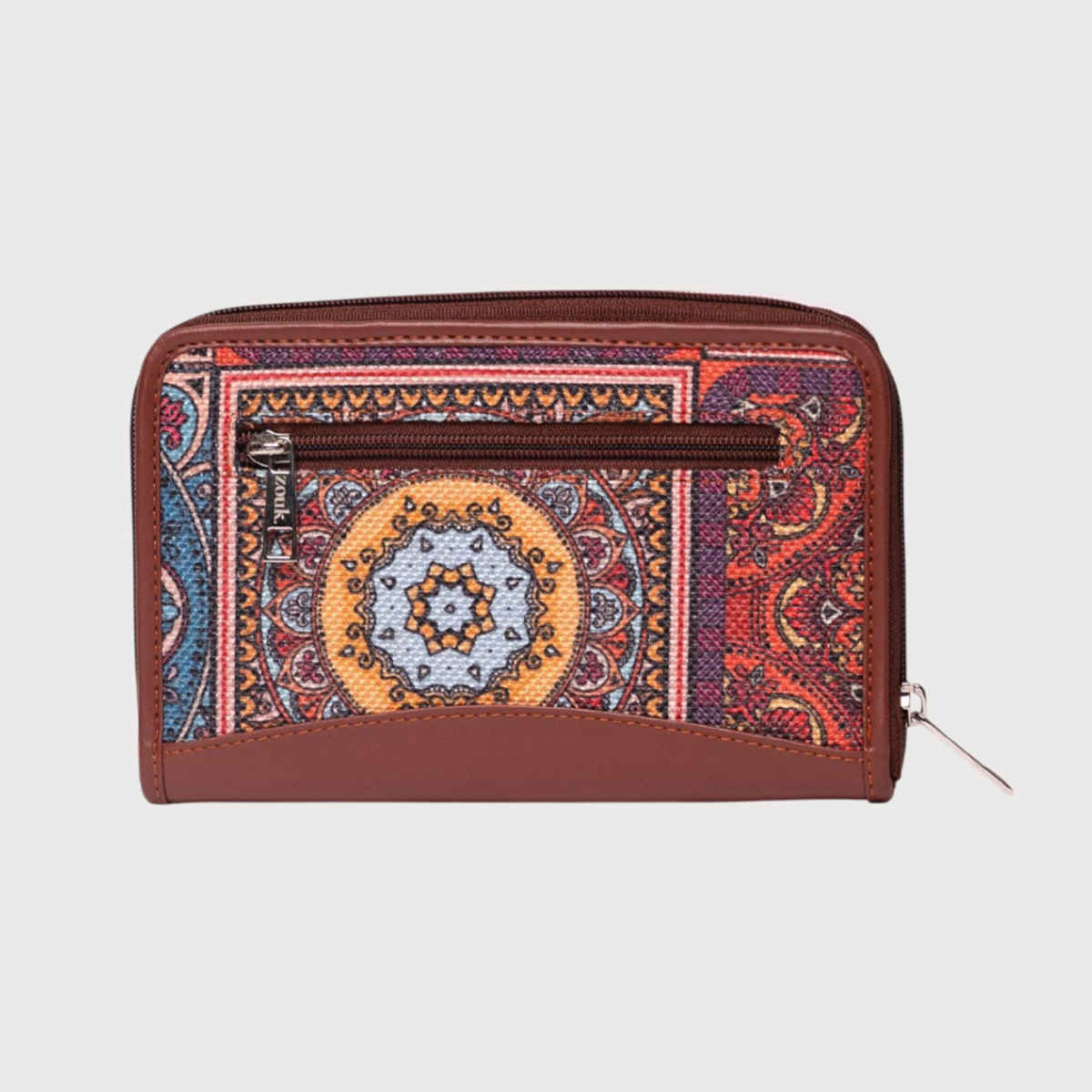 Zouk Multicolor Mandala Print Chain Wallet (Cfc)(1pc) & Voylla Morni Avalyn Pendant Set(3pc) Combo