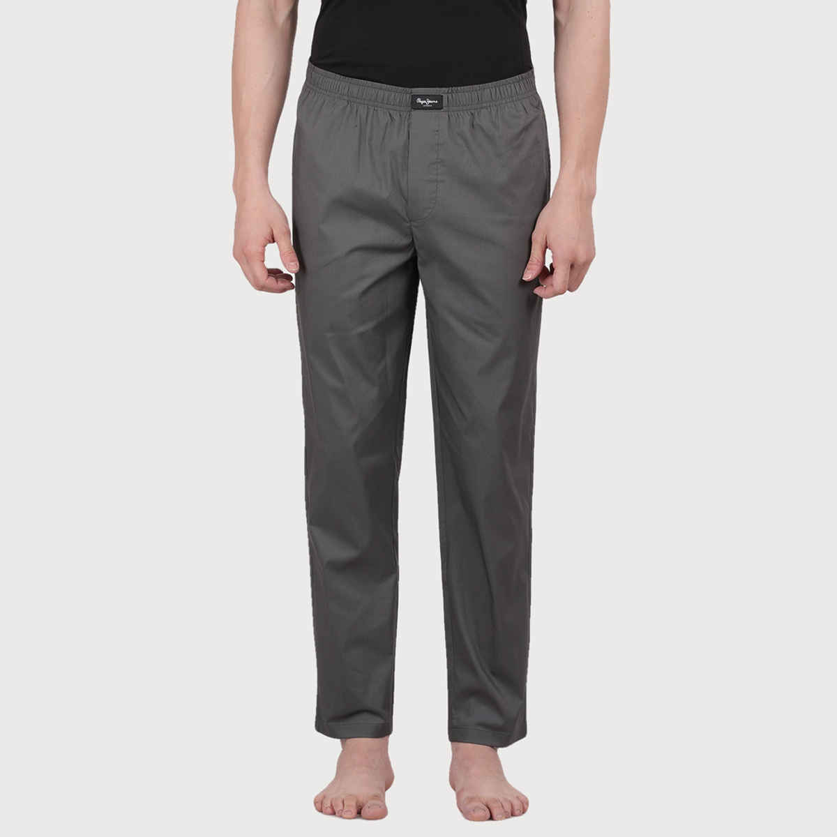Pepe Jeans Mens Grey Cotton Solid Sleep wear - Pack of 1 (M) Comfort Fit, Soft Fabric, Breathable