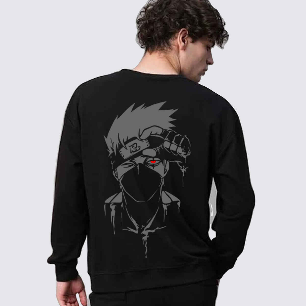 De Tees Men's Sweatshirt | Kakashi | Black - 2XL