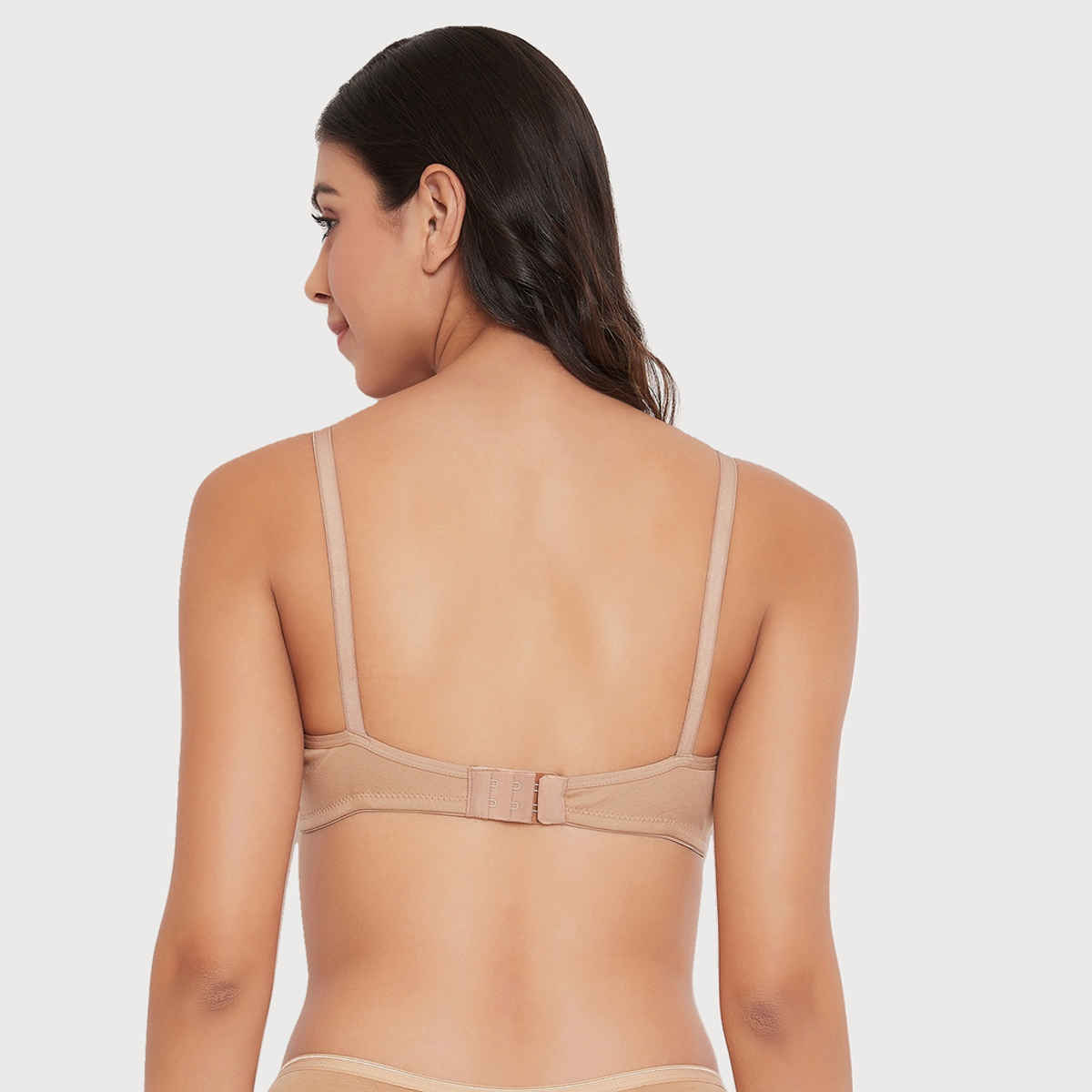 Clovia Women Non-Padded Non-Wired Full Cup T-Shirt Bra - Beige, Light Pink | 32D