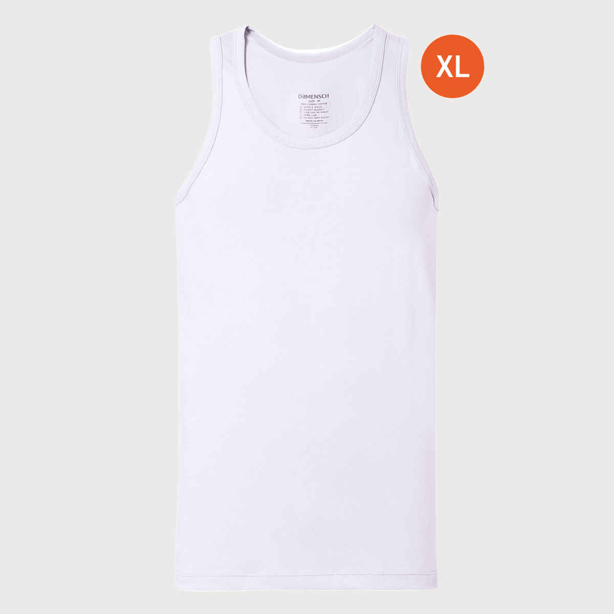 DaMENSCH Neo - Cotton Men's Vest Round Neck | White - XL