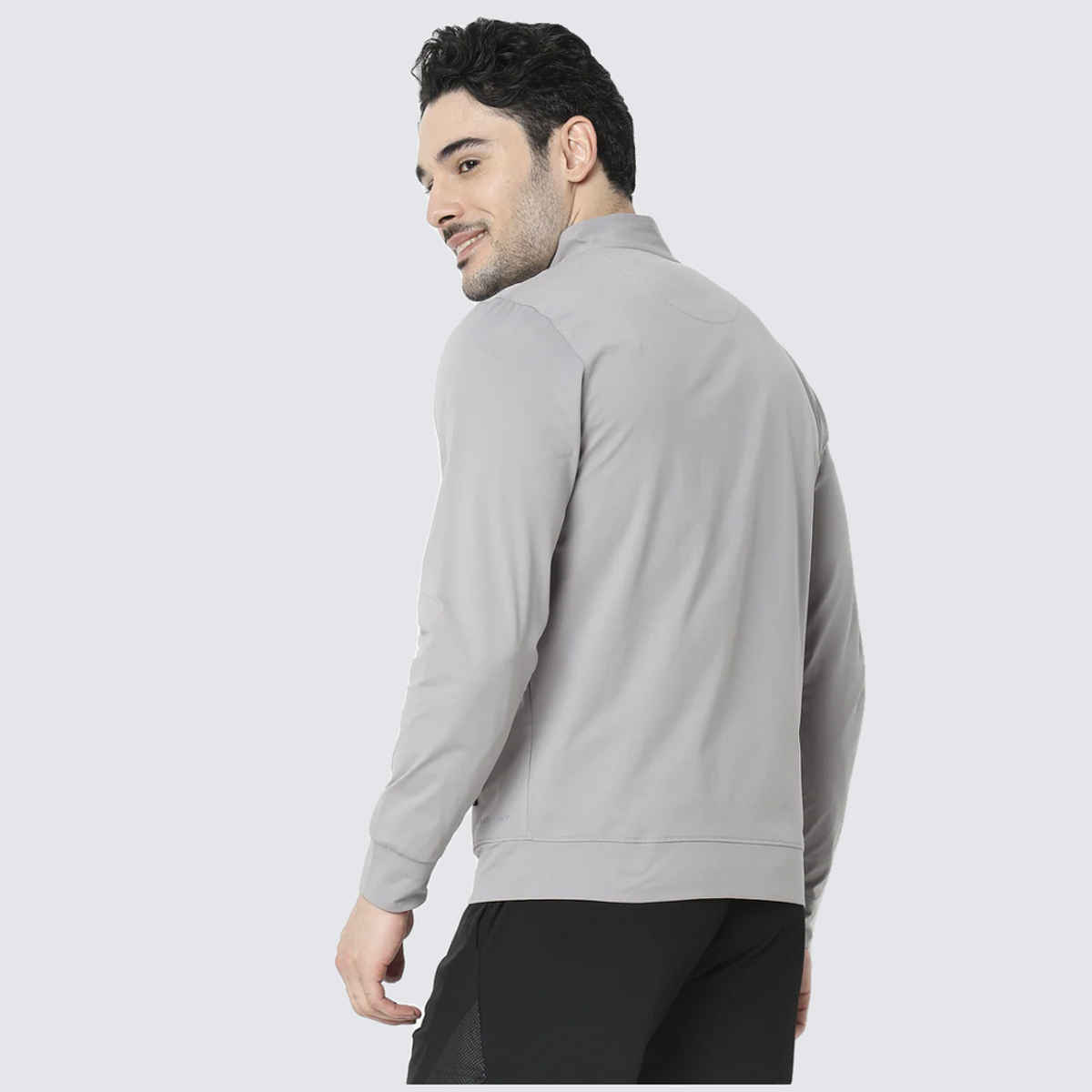 Outlaws Men's Cotton Rich Premium Sweat Jacket | Grey Melenge - M