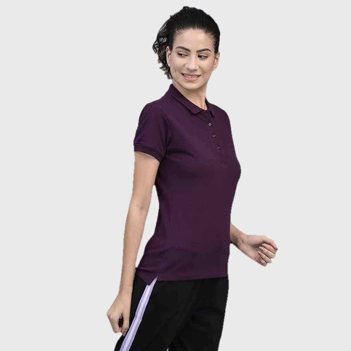 Dollar Women Polo T-shirt - Purple | Premium Cotton | XL