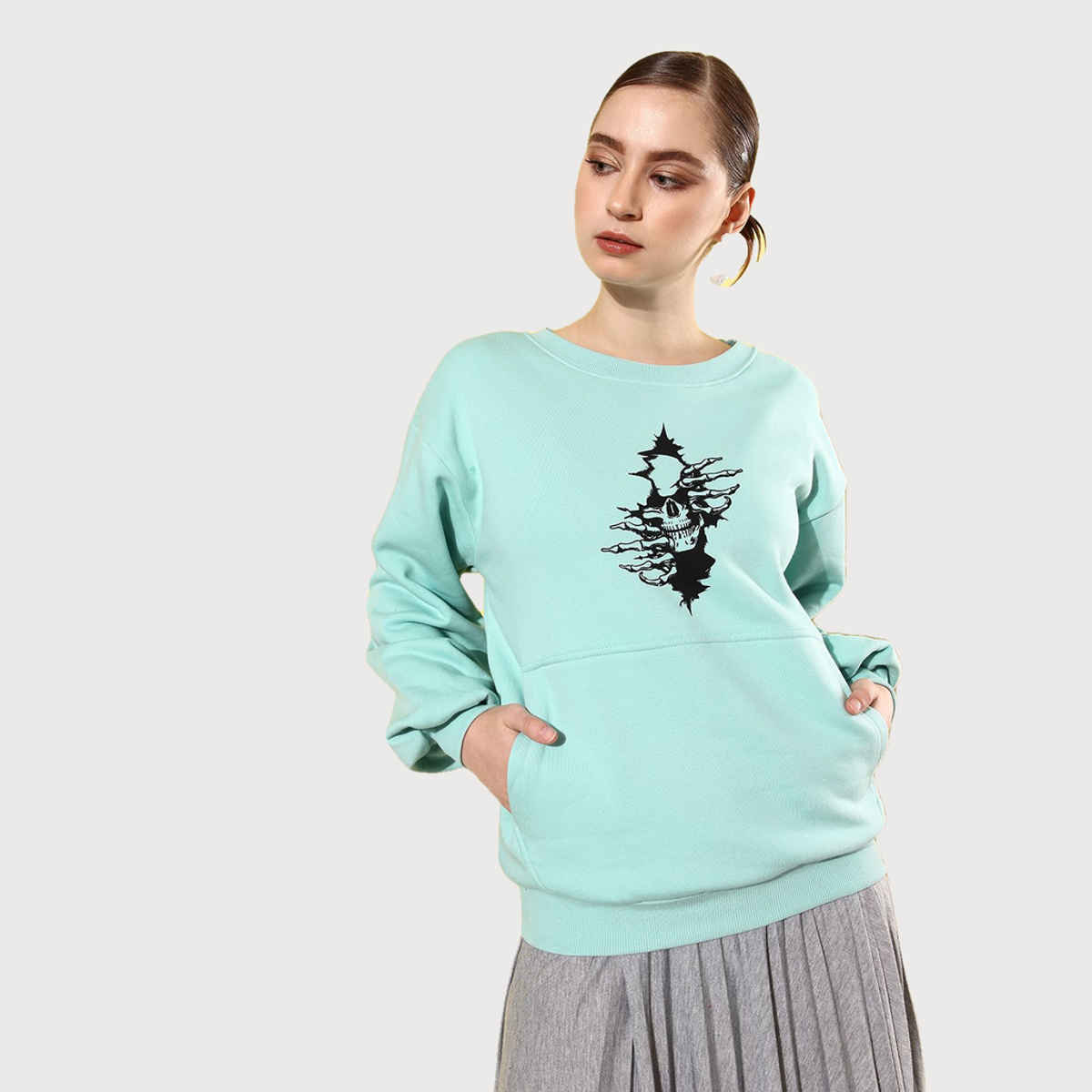 Difference Of Opinion Women's Sweatshirt | Dowswt029 | Light Green - XL