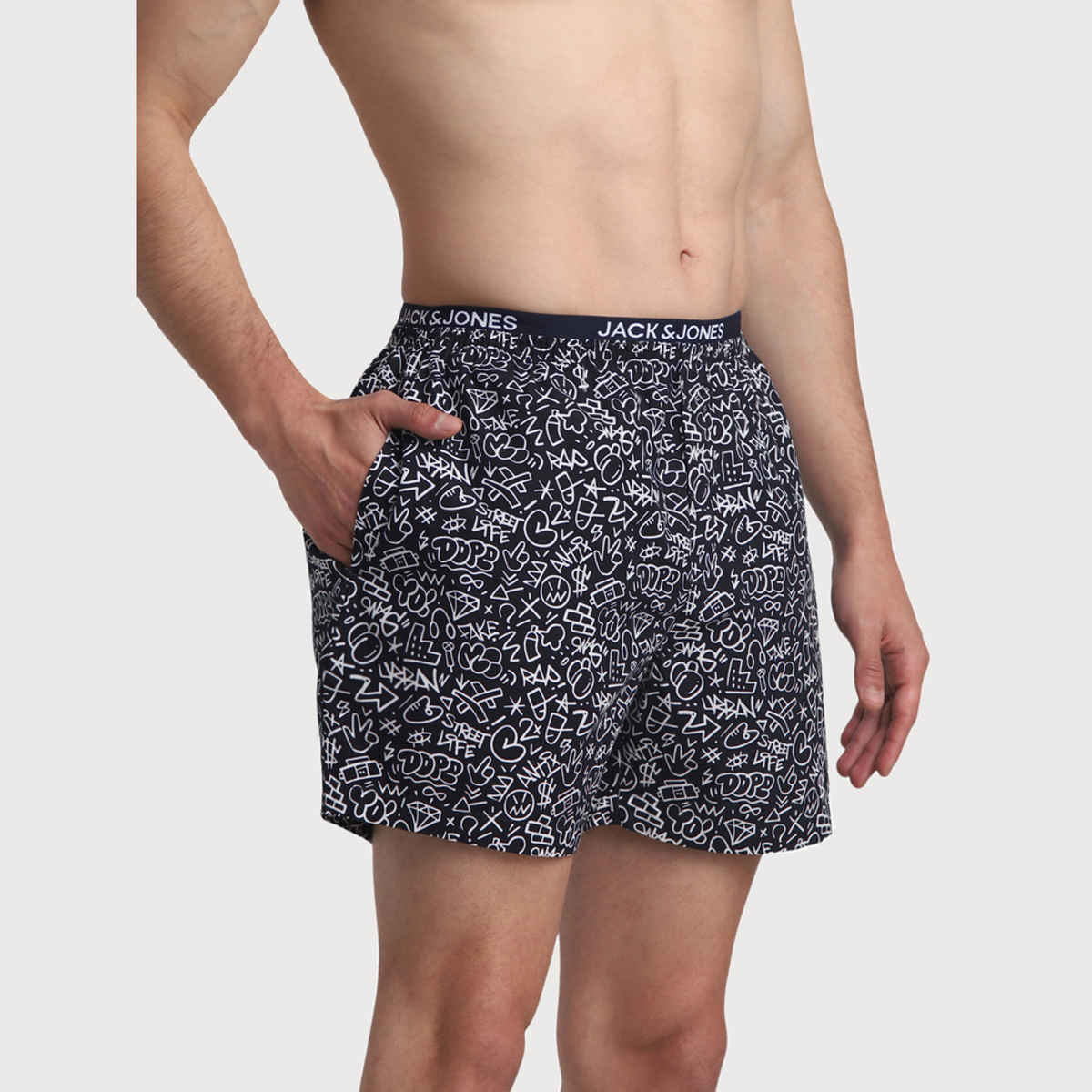 JACK & JONES Men's Street Life Boxer | Navy Blazer - L