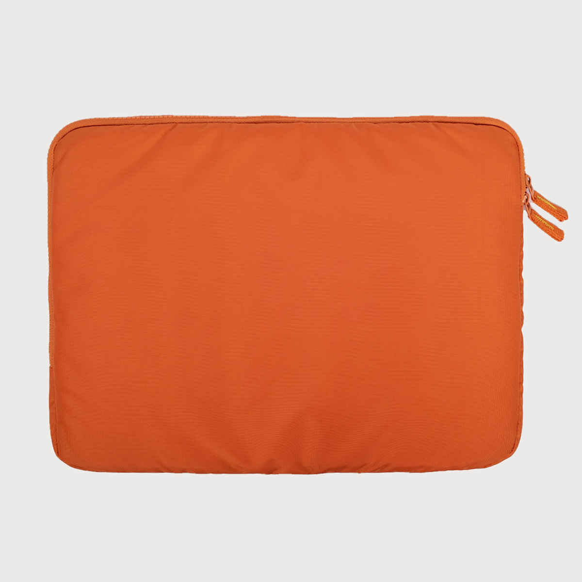 QIPS Unisex Solid PU Coated Polyester 15.6 L Laptop Sleeve | Orange - 15 Inches