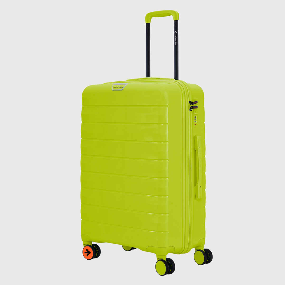 Nasher Miles Vienna Check-In Hard Sided Polypropylene 24 Inch|65 cm Trolley Bag - Neon Lime
