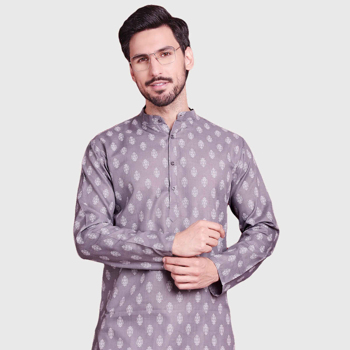 Jompers Men's Kurta | Ko 650 | Dark Grey - S