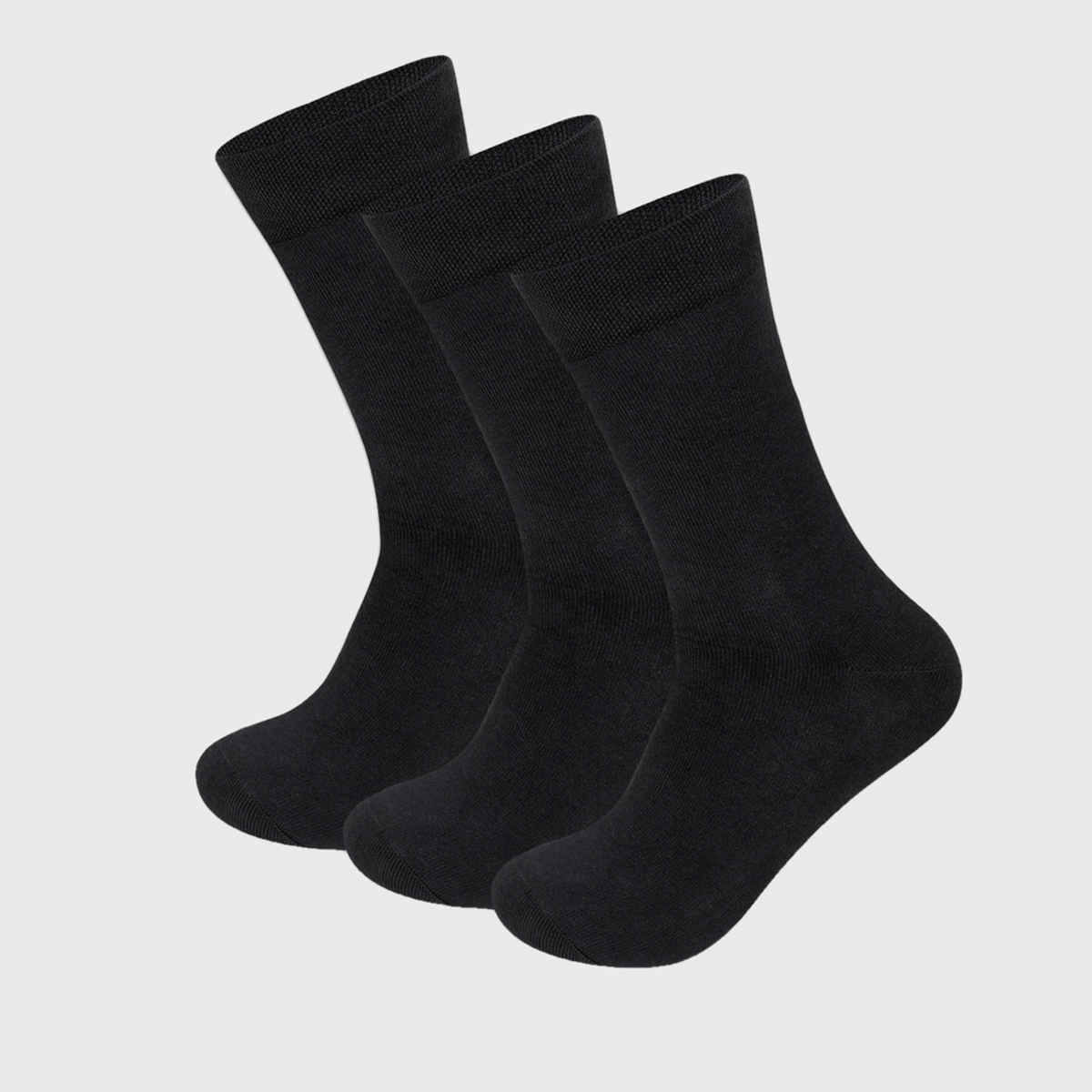 Supersox Men's Solid Combed Cotton Socks | Black - Free Size