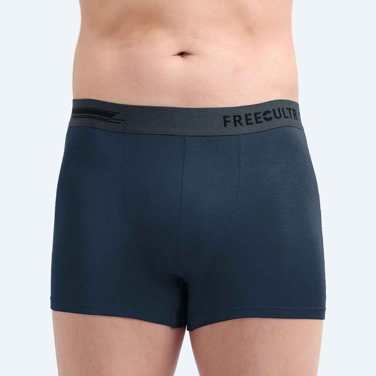 Freecultr Men's Underwear Micromodal Airsoft Trunk - Pack of 1 Prussian Blue - M