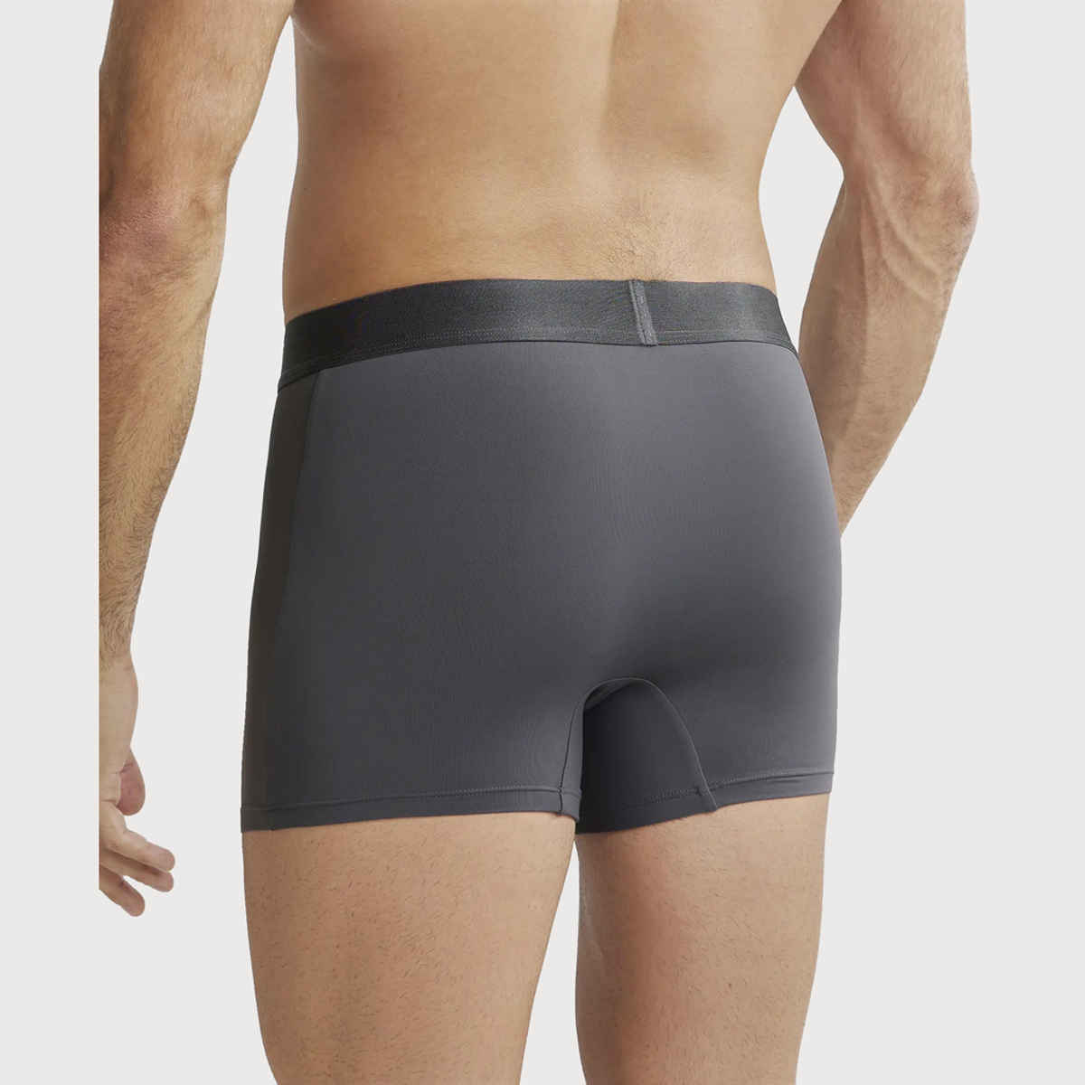 Jockey IC28 Men's Tactel Microfiber Elastane Stretch Underwear Solid Trunk | Ebony - S | Ebony-S
