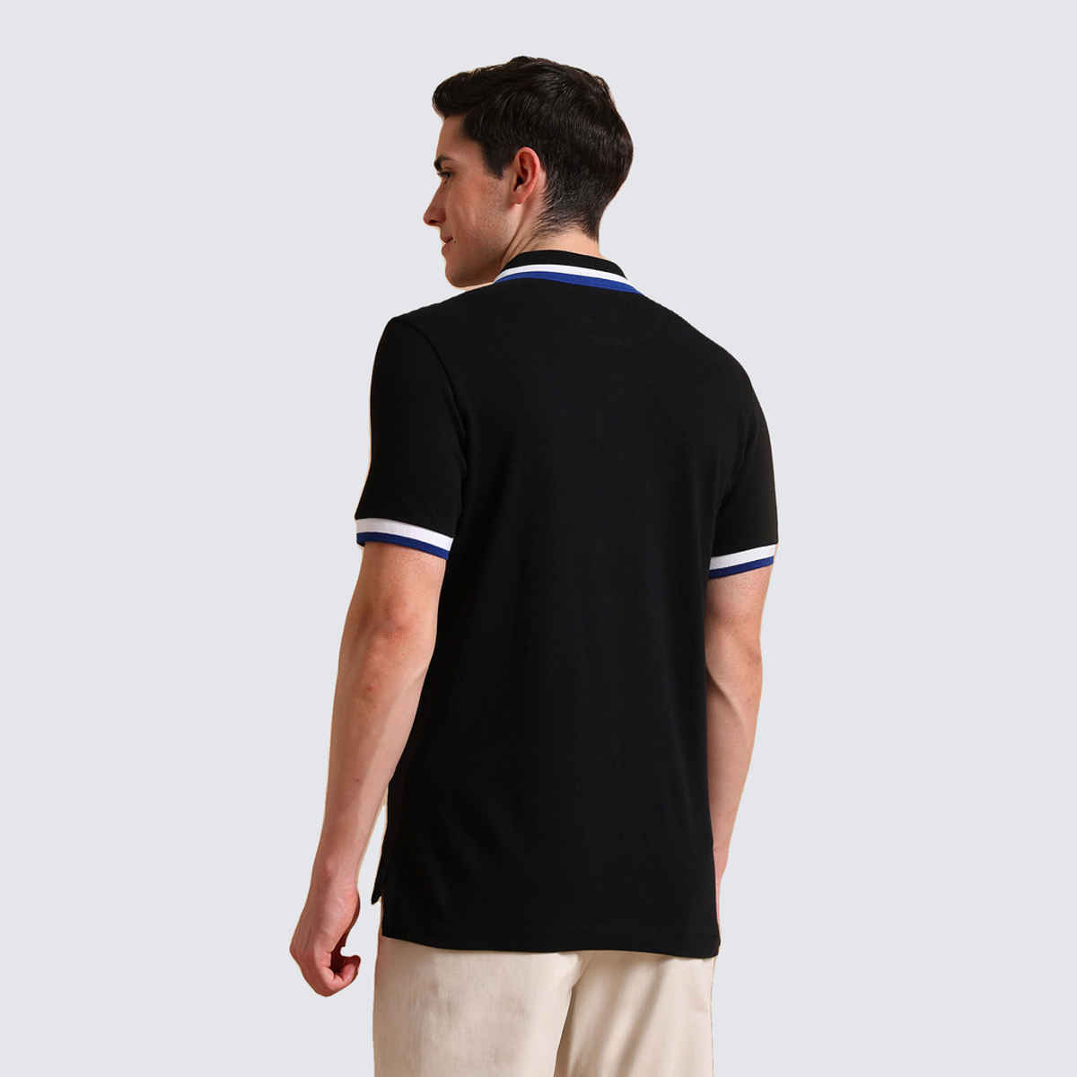 U.S. Polo Assn. Men's Heritage Tipped Polo Shirt | Black - M
