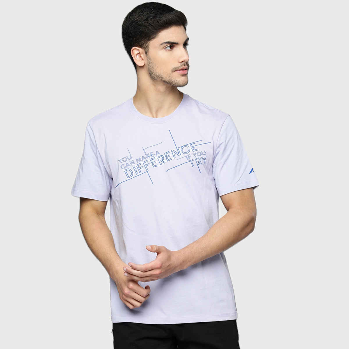 Alcis Men's Round Neck T-shirt | Blue - L