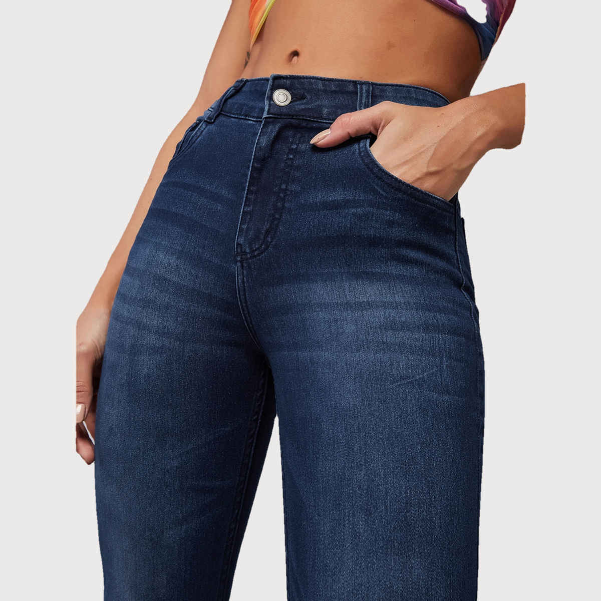 Miss Chase Women s Love Redemption Wide Leg Jeans | Navy Blue | 30