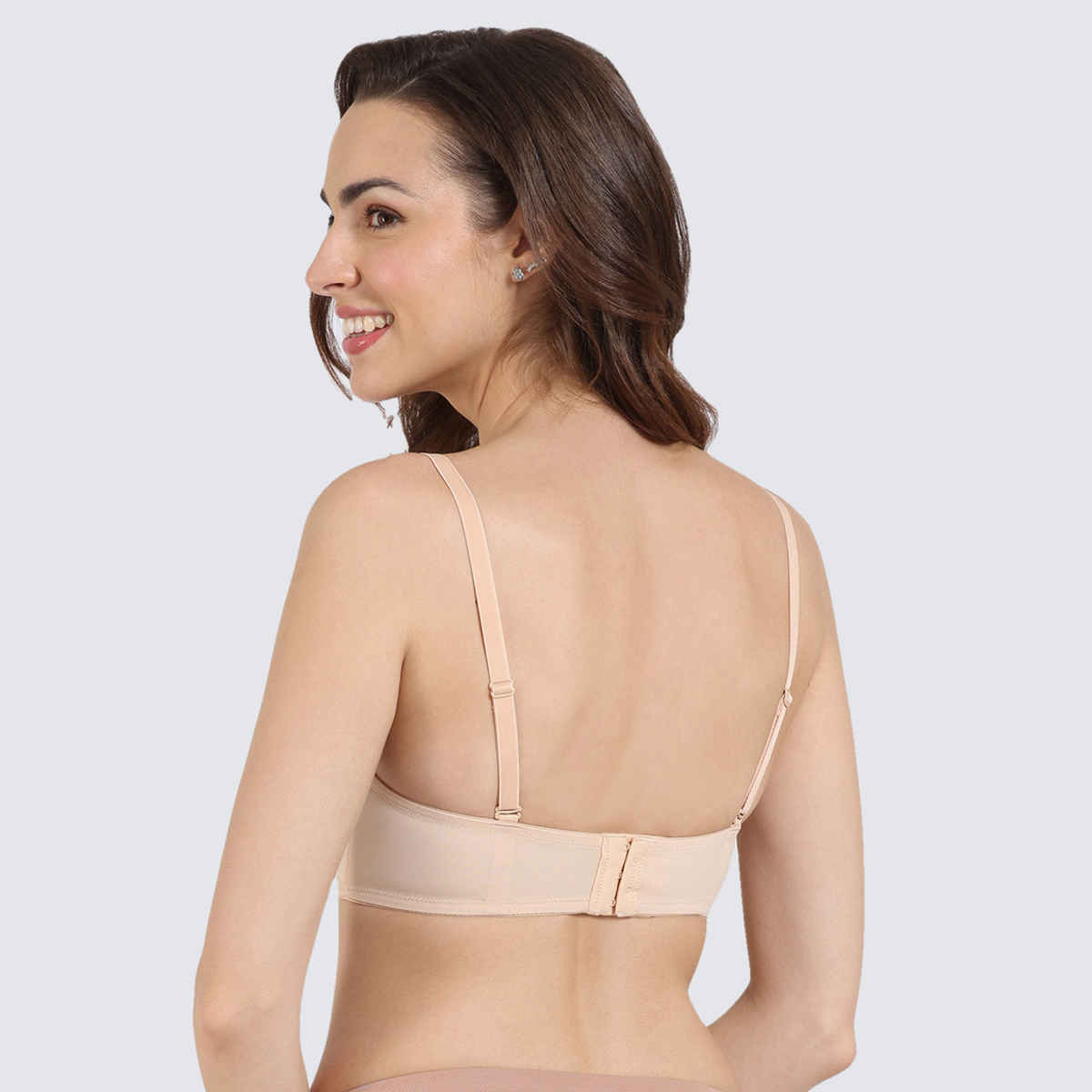 Zivame Women's Beautiful Basics Padded Wired 3/4th Coverage Strapless Bra | Toasted Almond - 36C