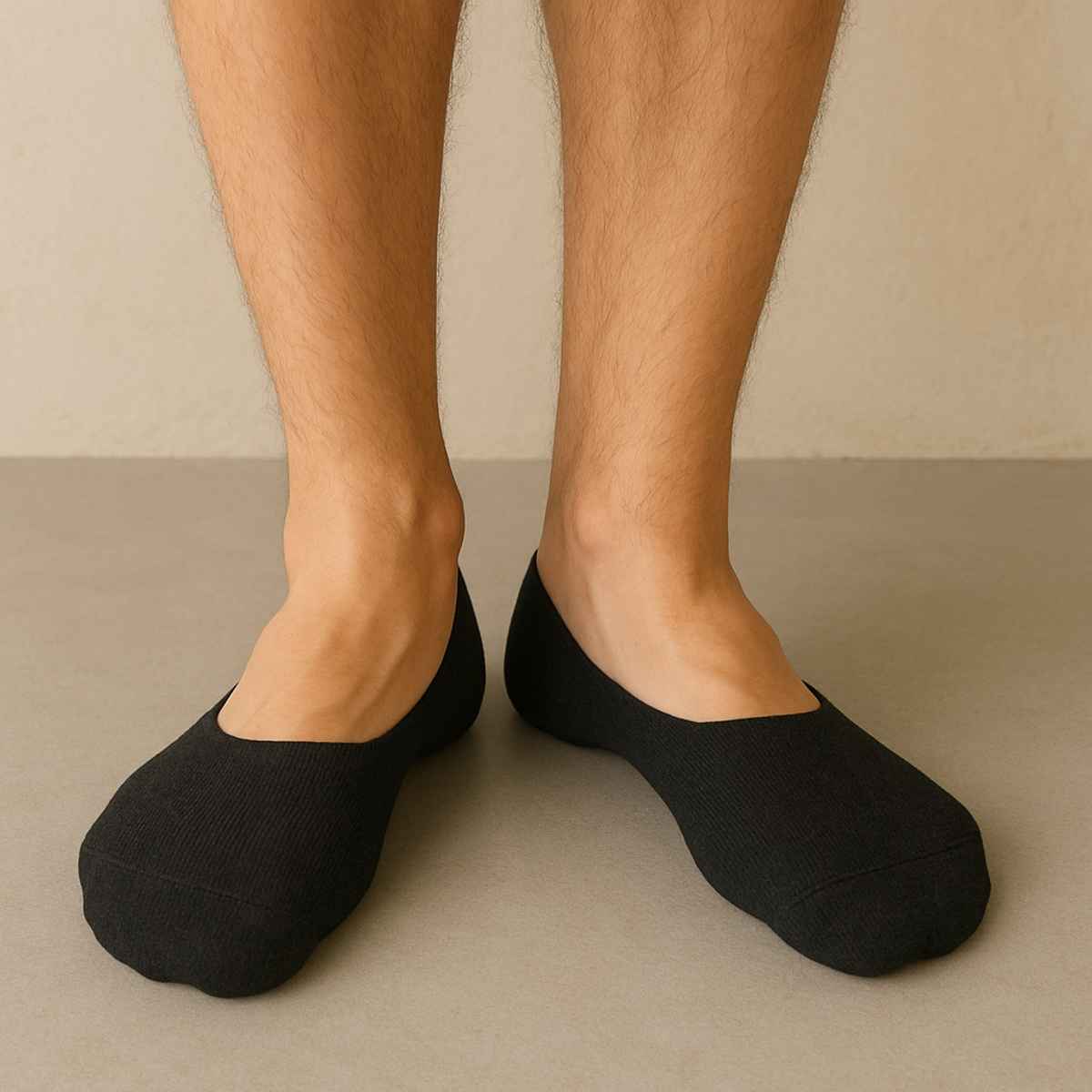 Royal Mart Unisex Cotton Blend No Show Socks | Black - Free Size