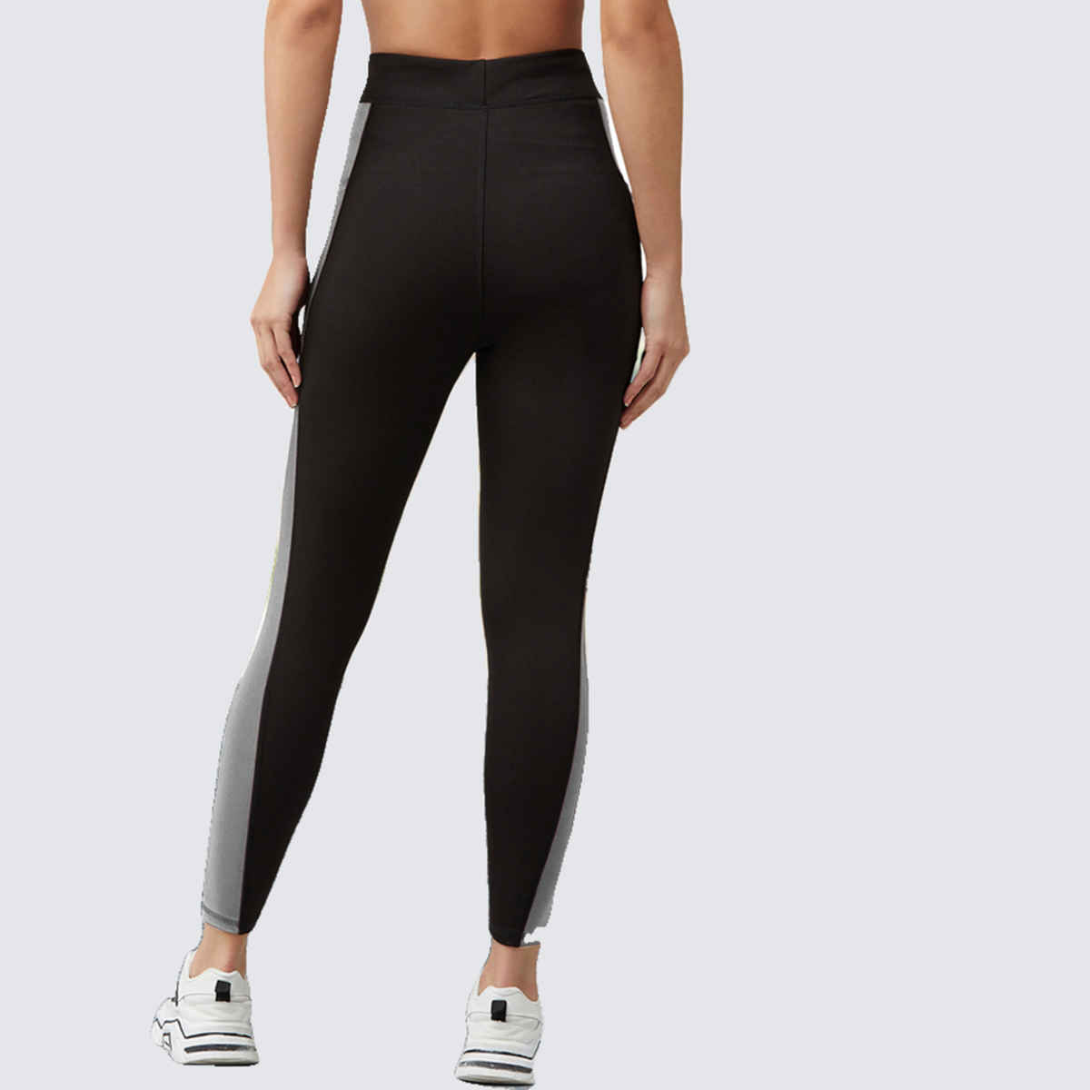 Blinkin Women's Gym Pants & Tights - Black | Grey | With Side Pockets | Ideal For Yoga | M