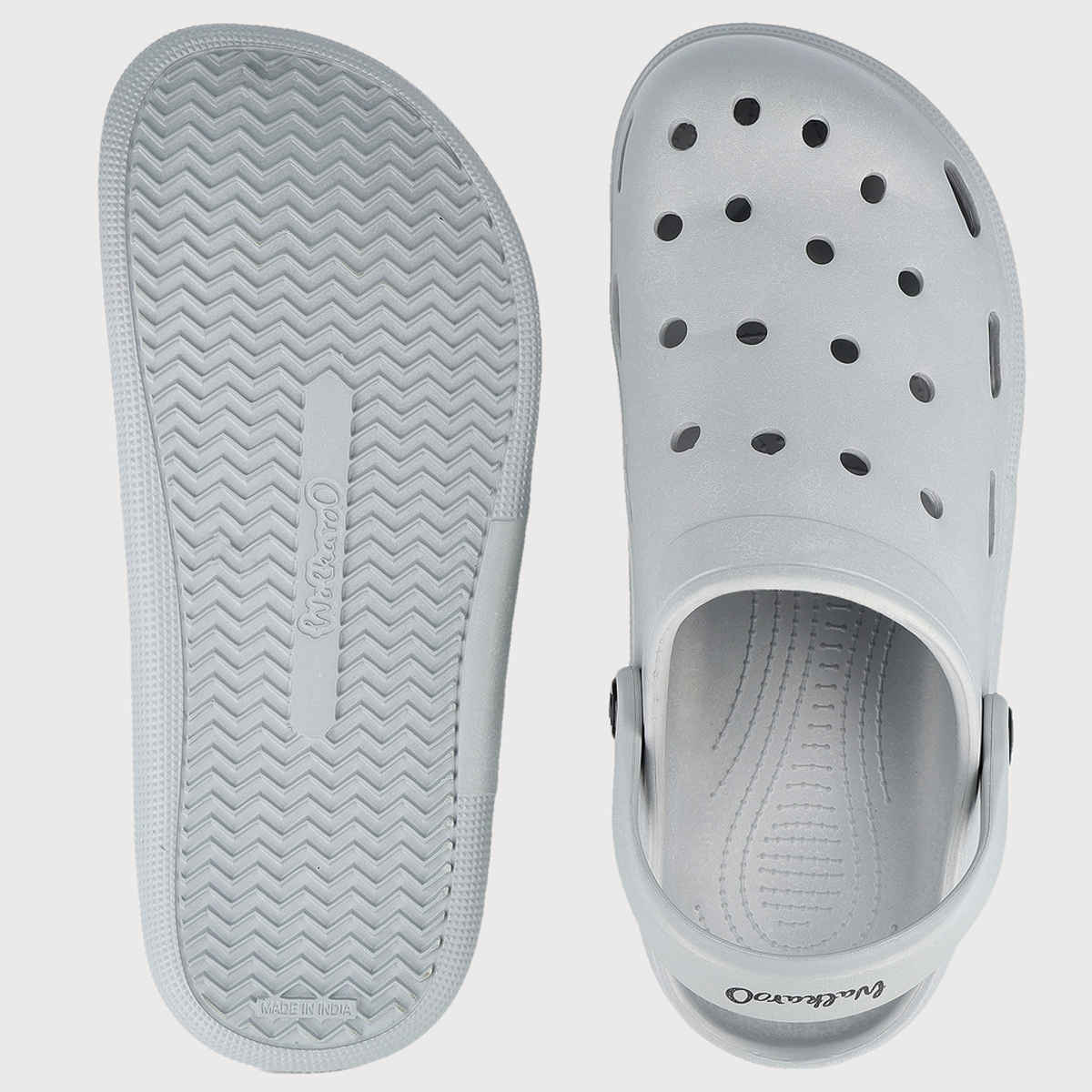 Walkaroo Men's Clogs - WC4843 Light Grey UK10