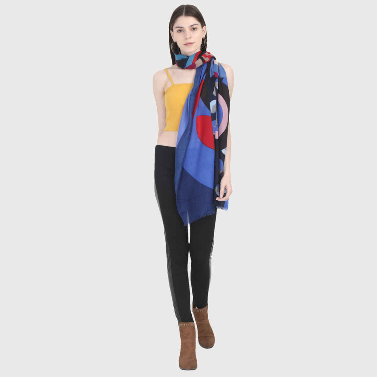 Fabseasons Women's Cotton Scarf | Blue - One Size