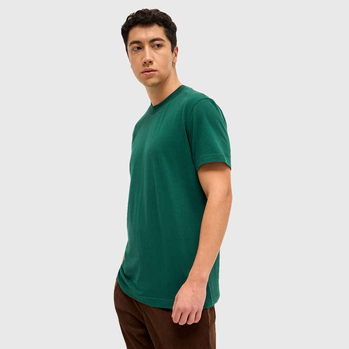 The Bear House Men Relax Fit Solid T-shirt - Grelaro | Bottle Green | M