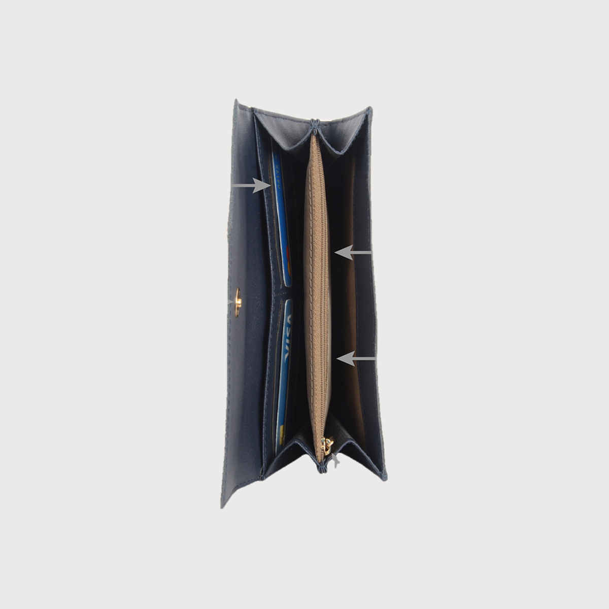 Baggit Women Ombryi Harmonium Wallets | Navy Blue