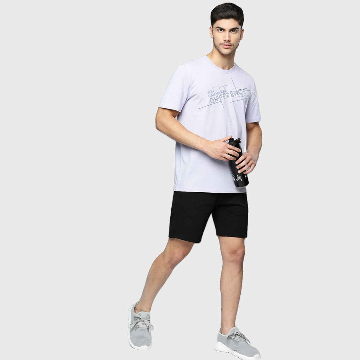 Alcis Men's Round Neck T-shirt | Blue - L