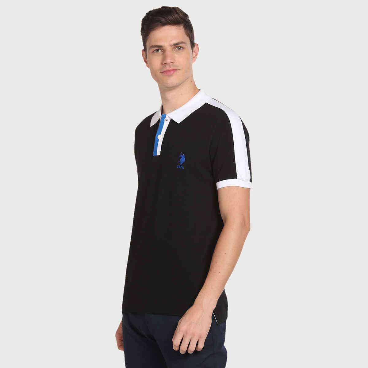 U.S. Polo Assn. Men's Solid Polo Shirt | Black - M