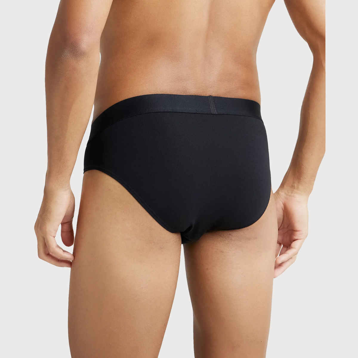 Jockey IC24 Men's Tencel Micro Modal Cotton Underwear Elastane Solid Brief | Stayfresh Properties | Black - L