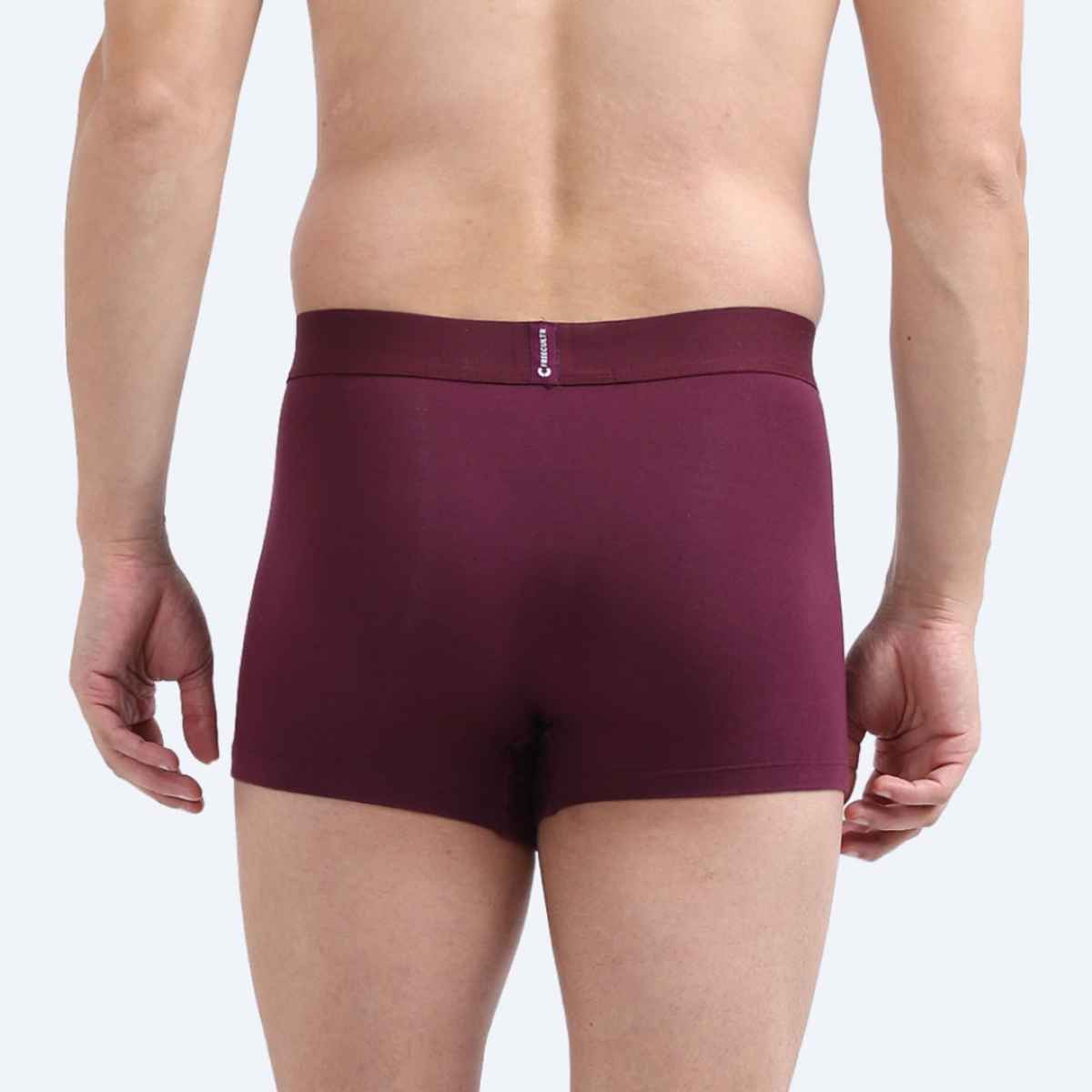 Freecultr Men's Underwear Micromodal Airsoft Trunk - Pack of 1 Port Wine - S