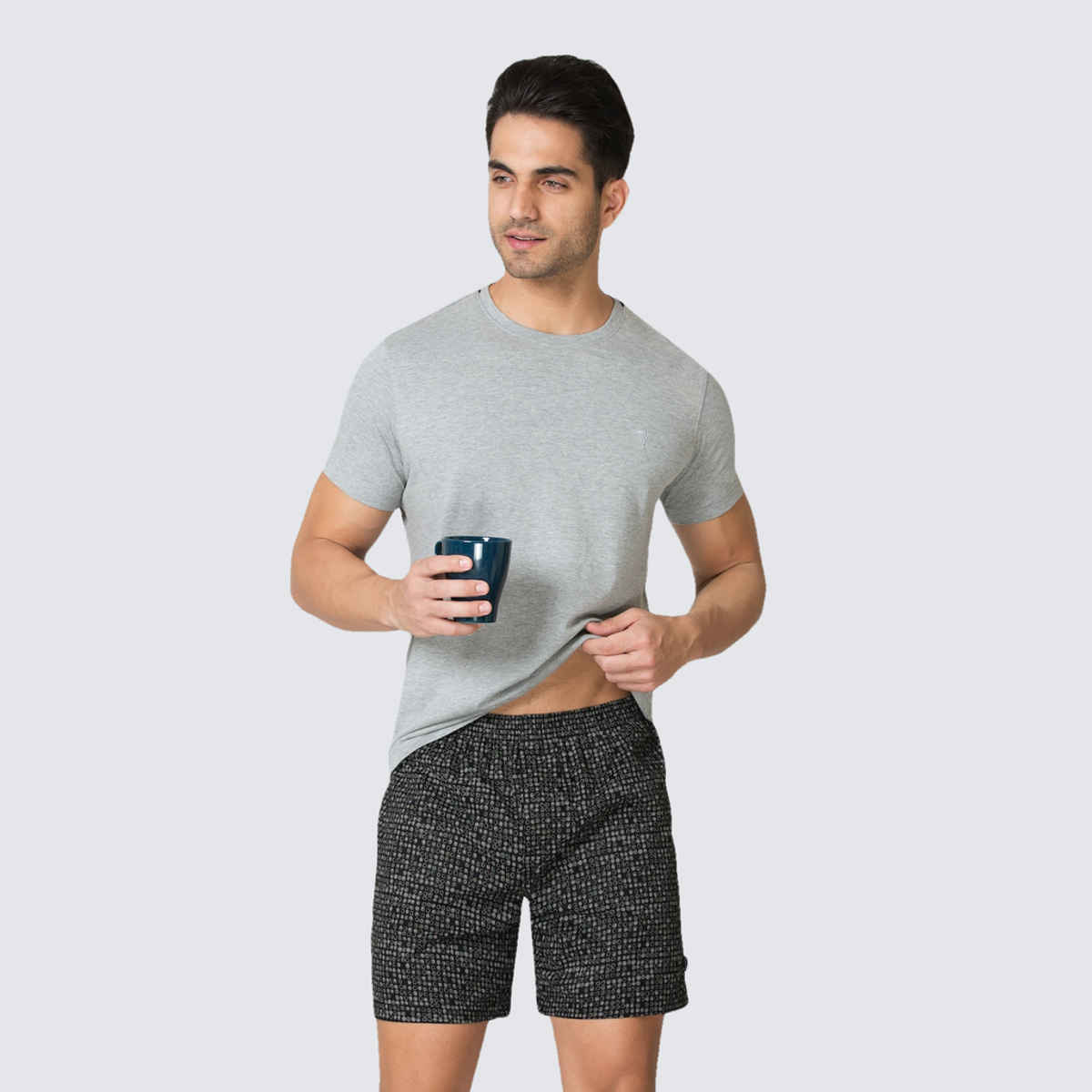 Van Heusen Apparel Men's Printed Functional Pockets Ultra Soft Boxer Shorts - L