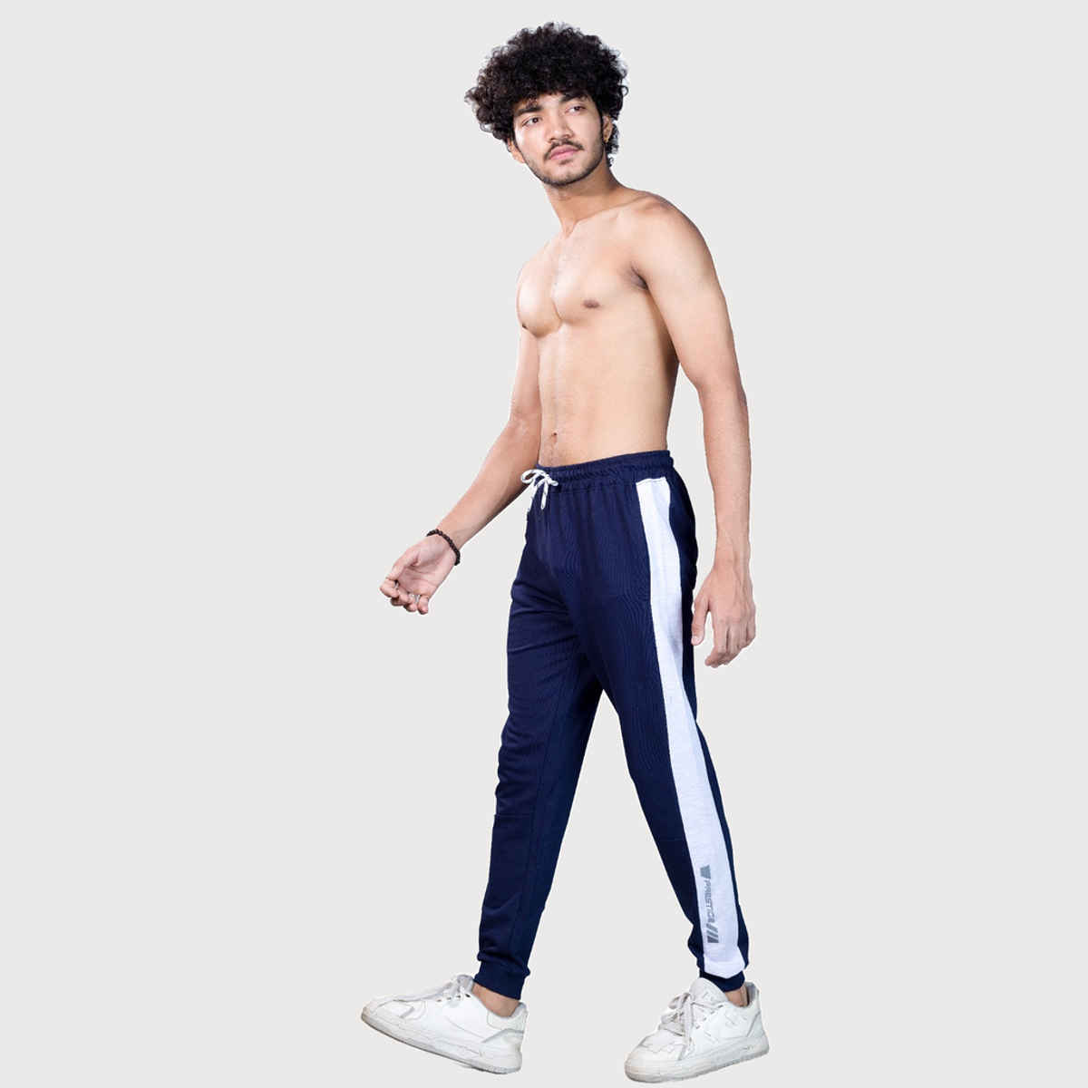 GCYX Men's Track Pant | 100% Cotton Comfortable Wear | Ecru Cut Sew | Navy - 2XL