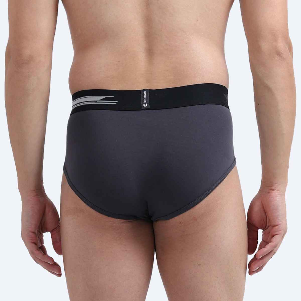 Freecultr Men's Underwear Micromodal Airsoft Brief - Pack of 1 Ash Grey - S