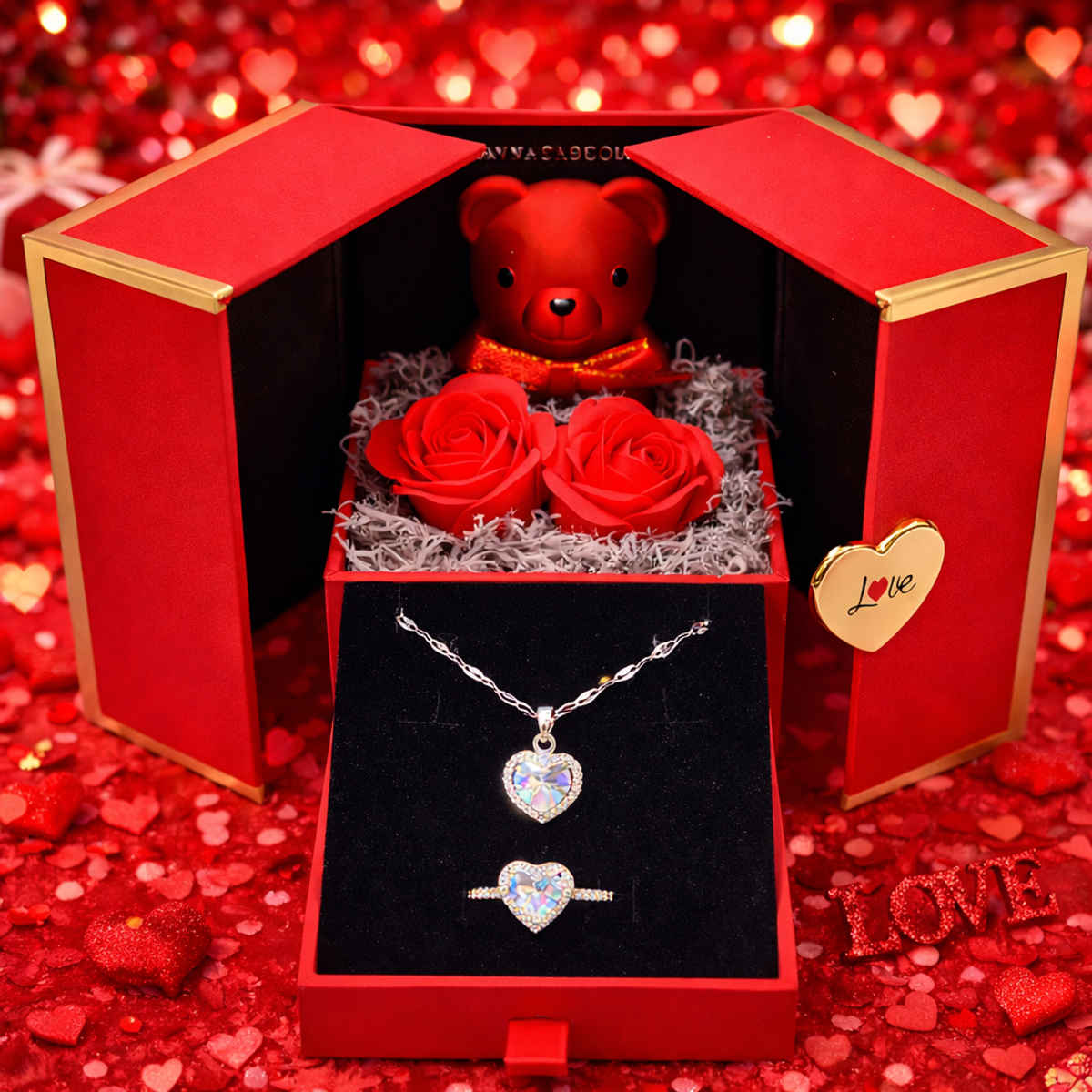 Legal Bribe Women'S D Style Sling Bag (1pc) & Beautynx Cute Teddy Love Jewellery Box (1pc) Combo