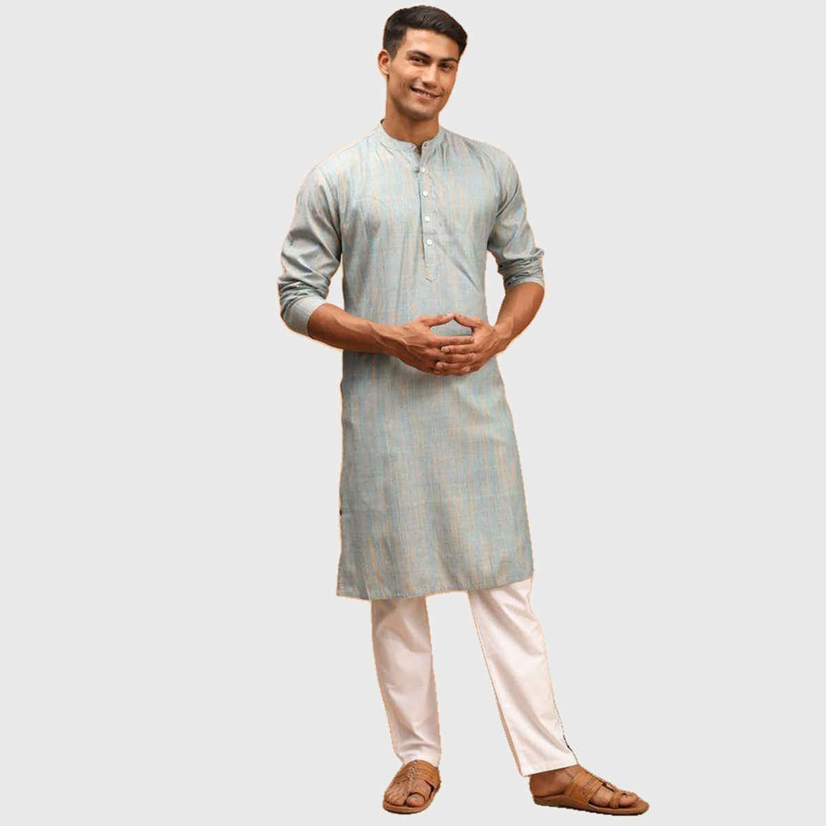 Vastramay Men's Cotton Pant Style Pyjama | White - XL