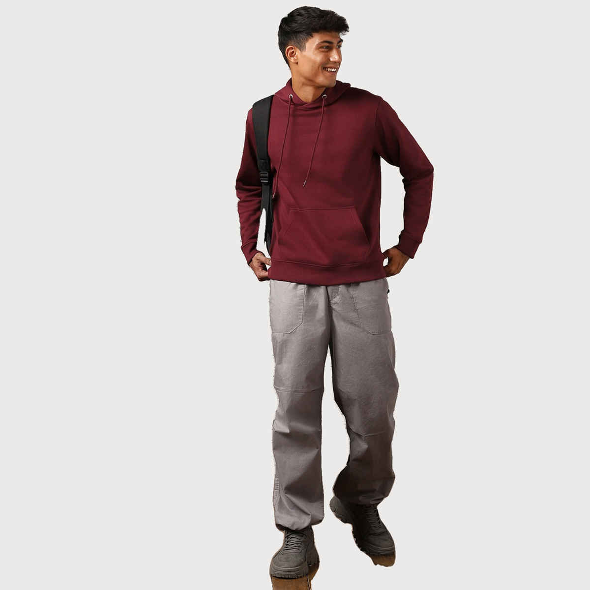 Nobero Men's Classic Hoodie | Maroon - XXL