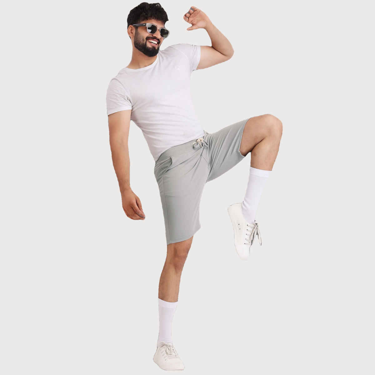 Yazole Men's Sports Shorts | Yazole - 03 | Light Grey - XL