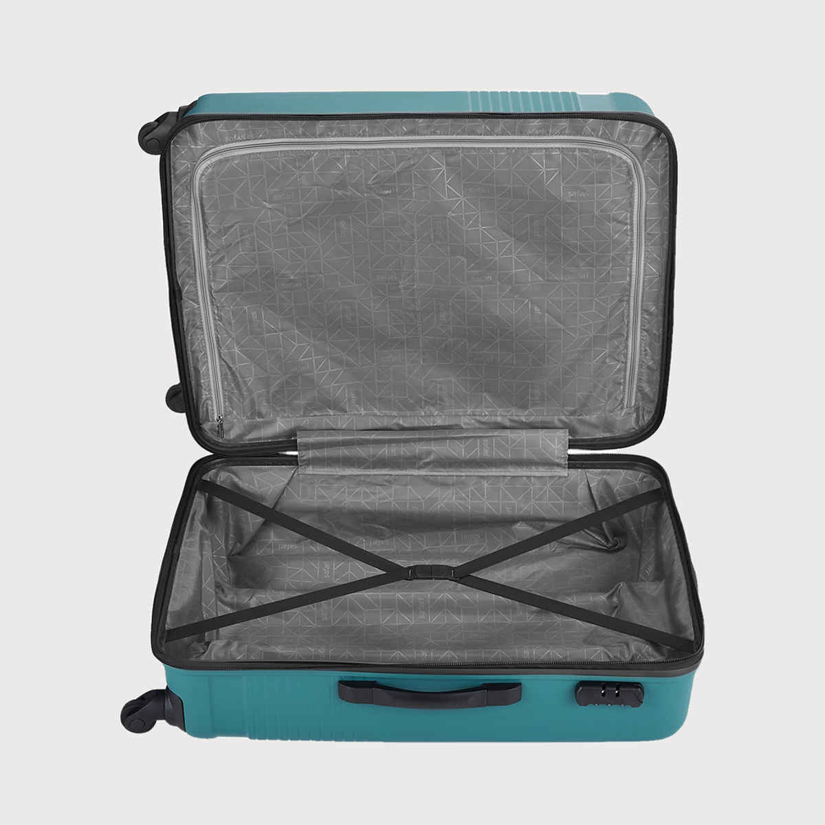 Safari Textured ABS and Polycarbonate 60 L Telescopic Cabin Luggage | Teal - 56 cm
