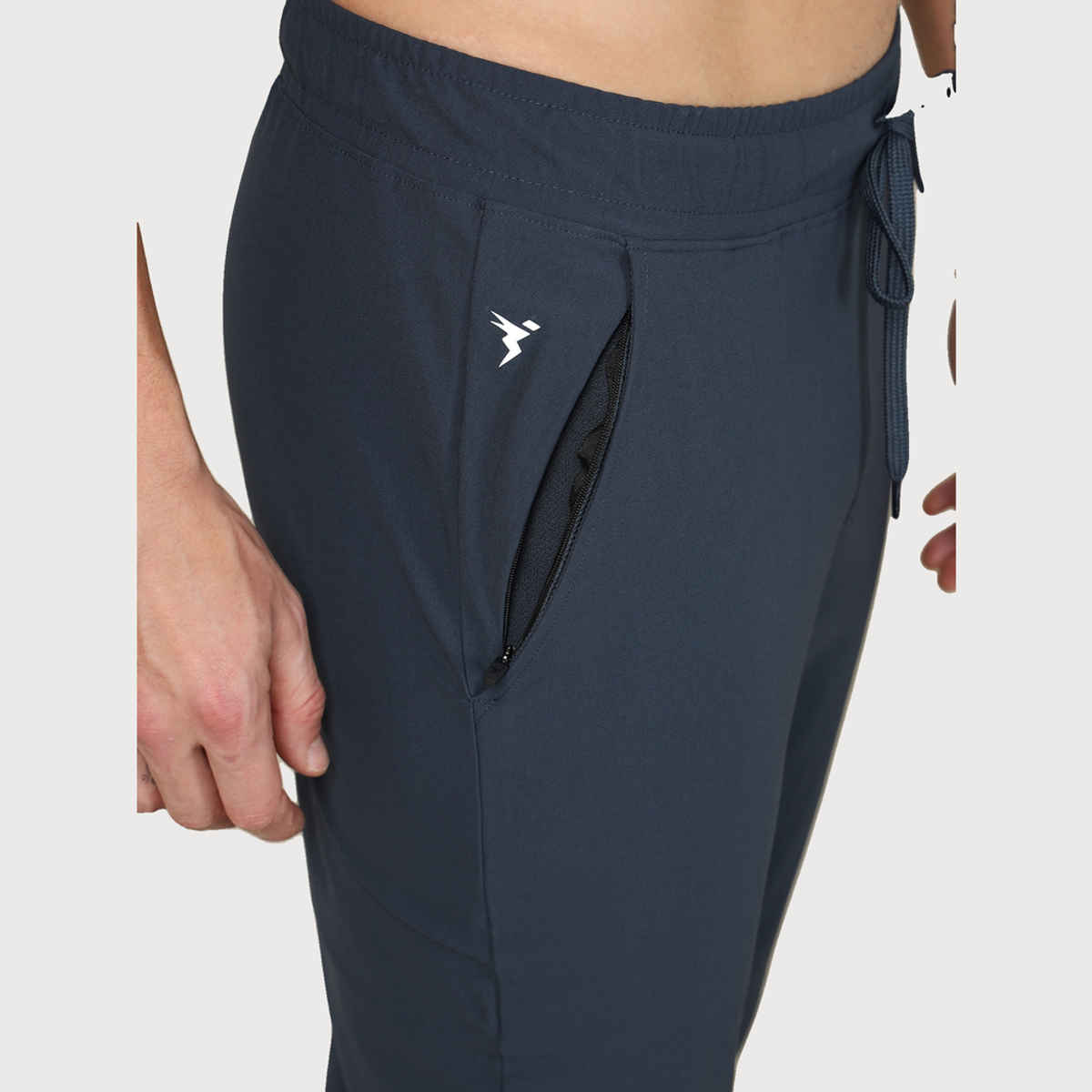 Technosport Men Poly Solid Relax Fit Sports Trackpants with DURACOOL+ | Carbon Grey | XL