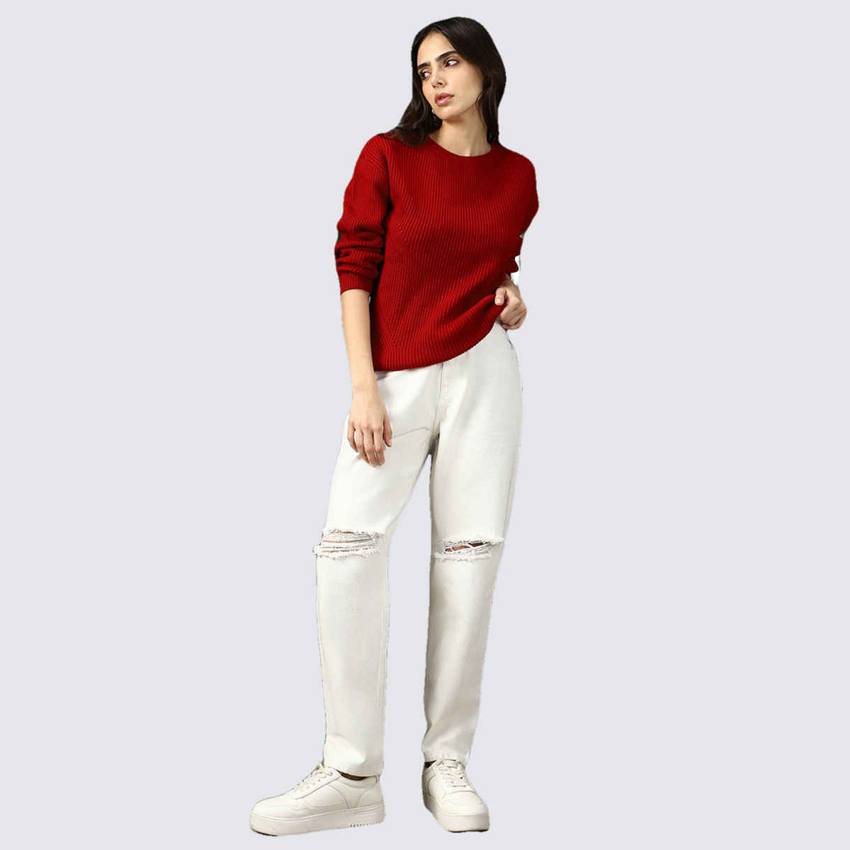 High Star Women's Relaxed Fit Pullover | Red - S