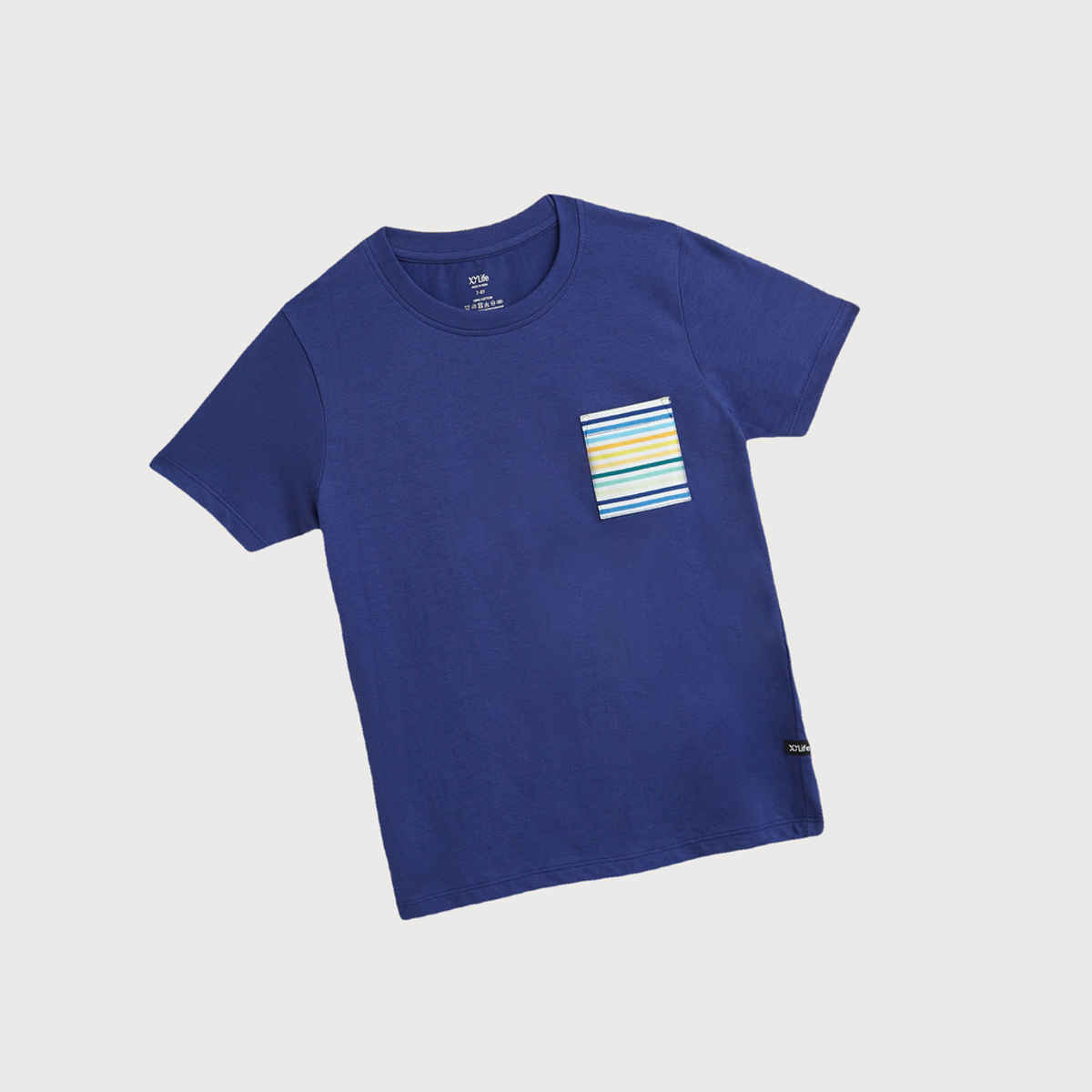 XY Life Kids T-shirts for Boys | 100% Combed Cotton | Antimicrobial Finish | 5-6Y | True Blue