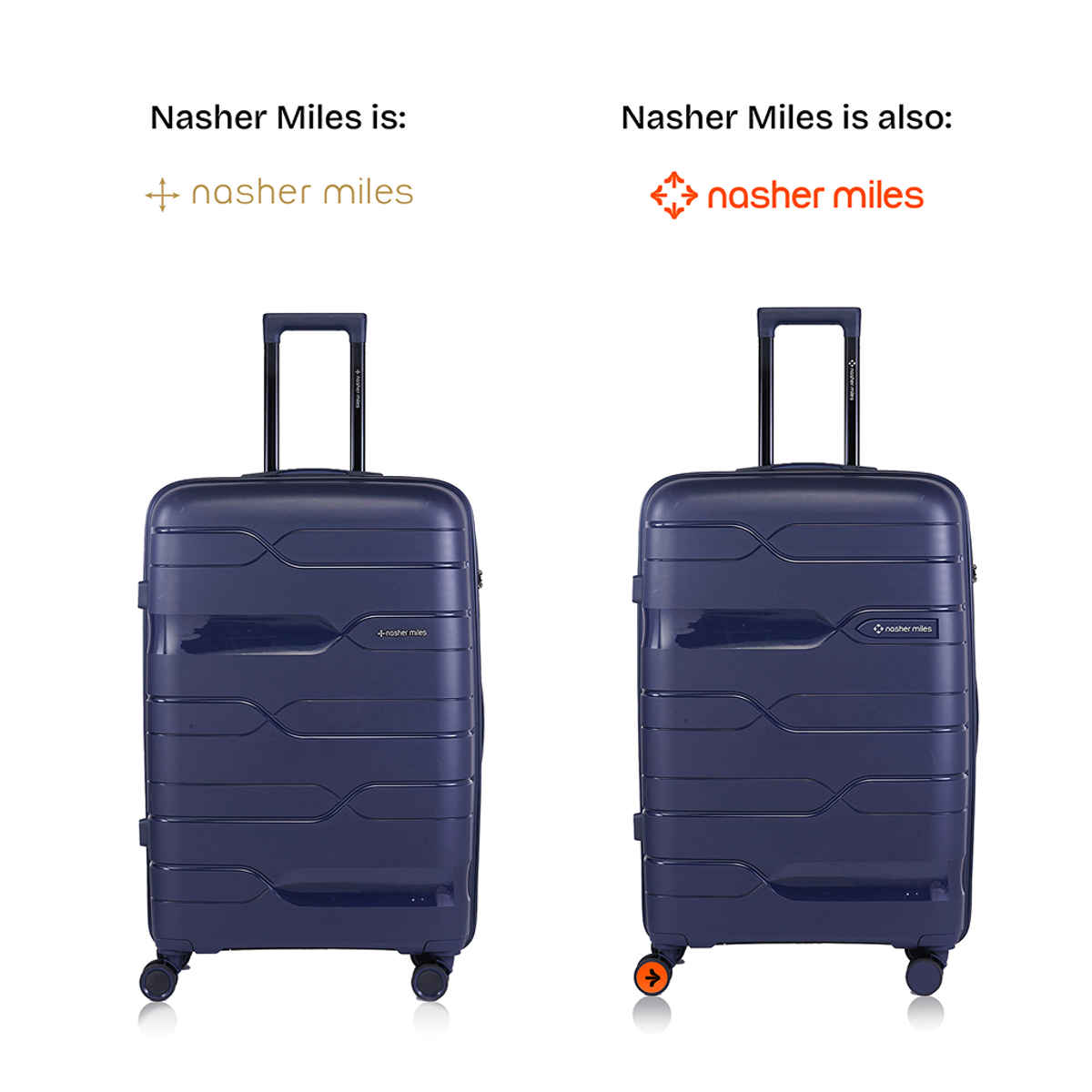 Nasher Miles Paris Check-In Hardside Polypropylene 28 Inch-75 cm Trolley Bag- Navy Blue