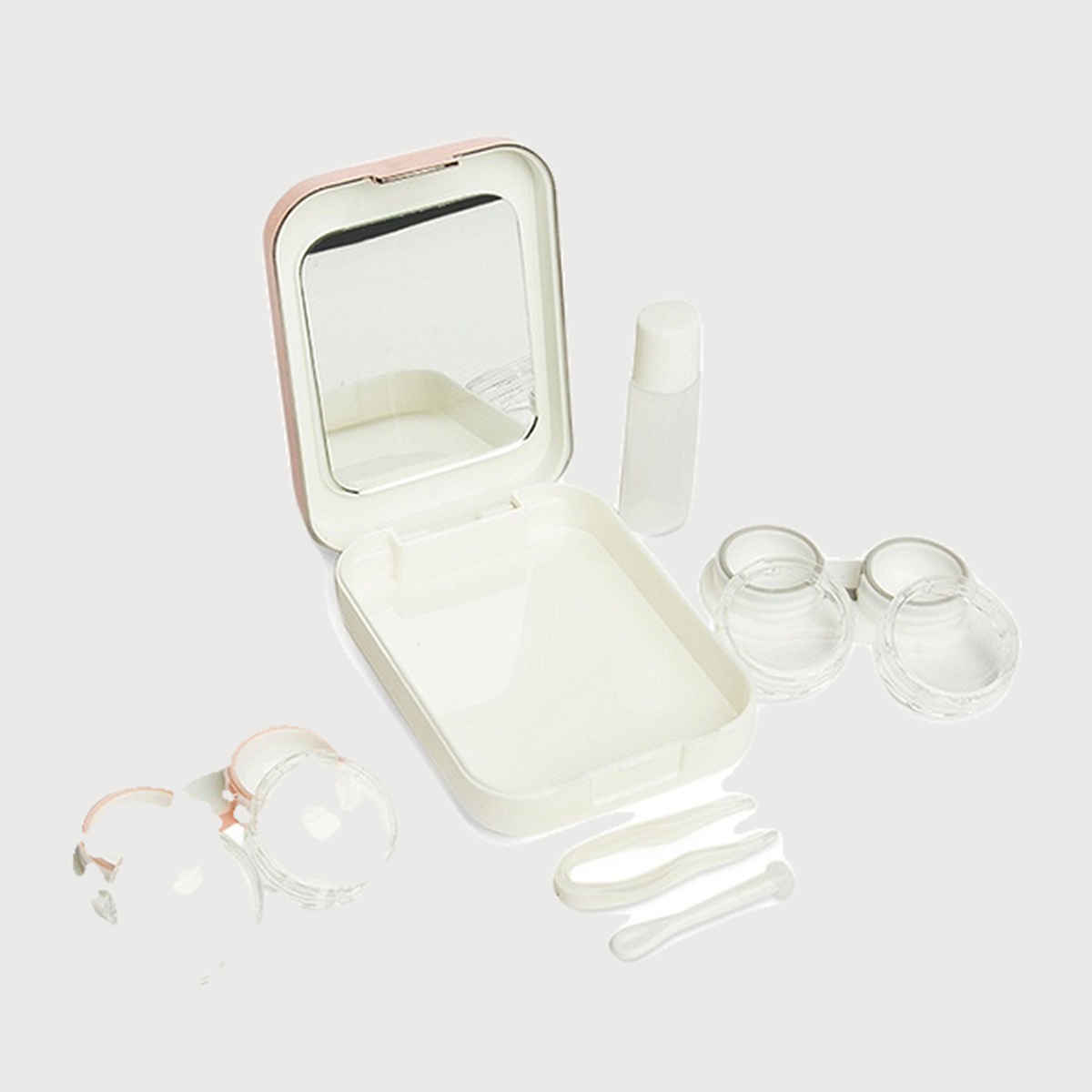 Aqualens Contact Lens Designer Case - Rose Gold | Rectangular