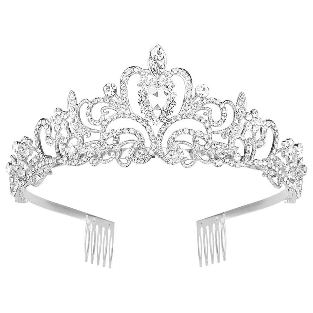 Shining Diva Fashion Crystal Tiara and Crown for Women Girls Kids Bridal Hair Accessories | 15412hb