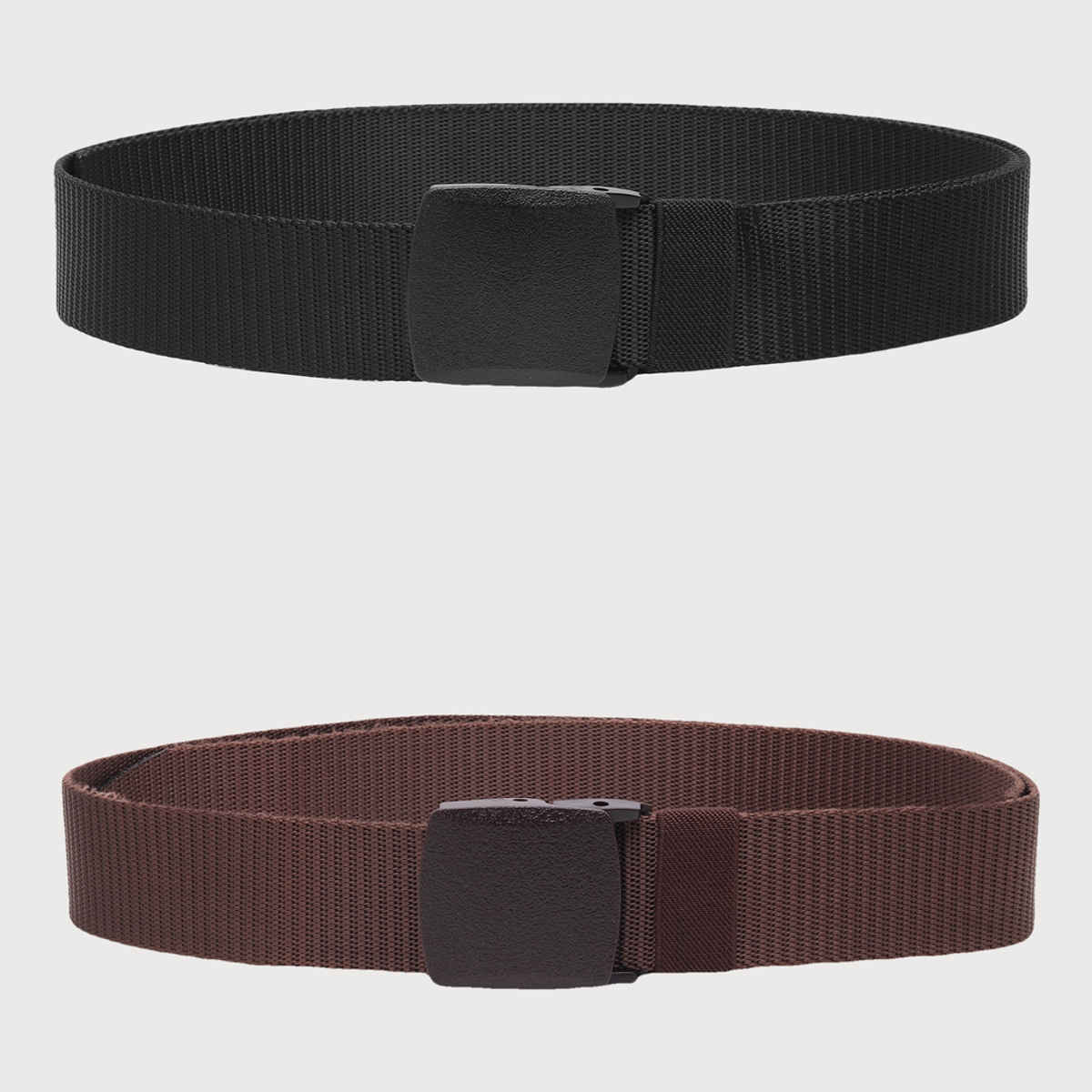 Zoro Men's Textured Nylon Belt | Black and Brown - Free Size