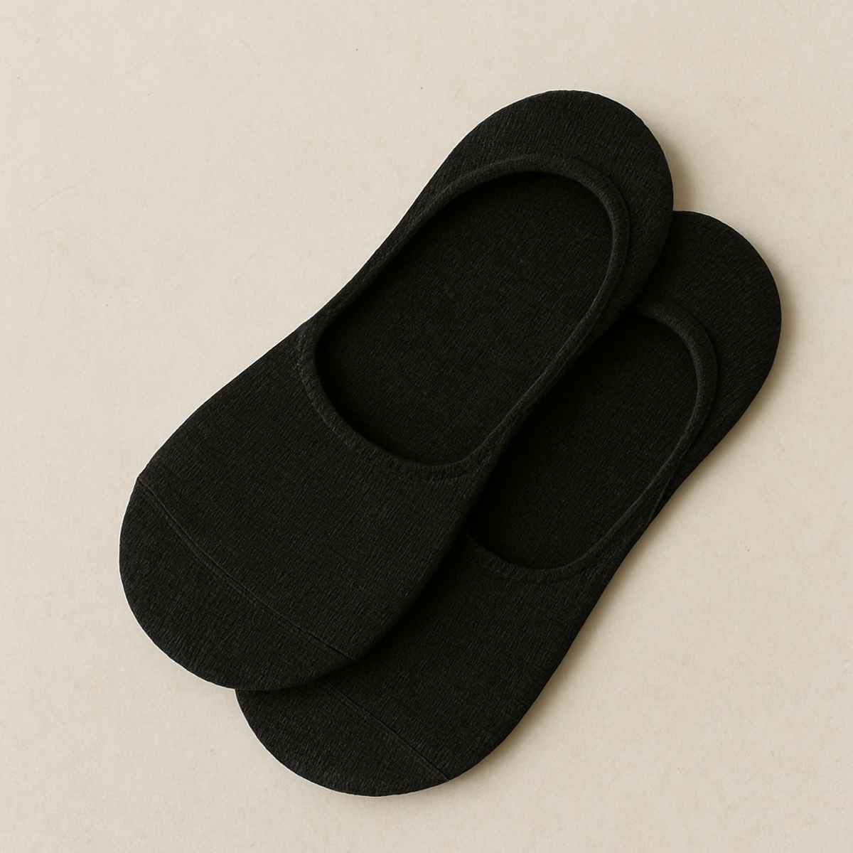 Royal Mart Unisex Cotton Blend No Show Socks | Black - Free Size