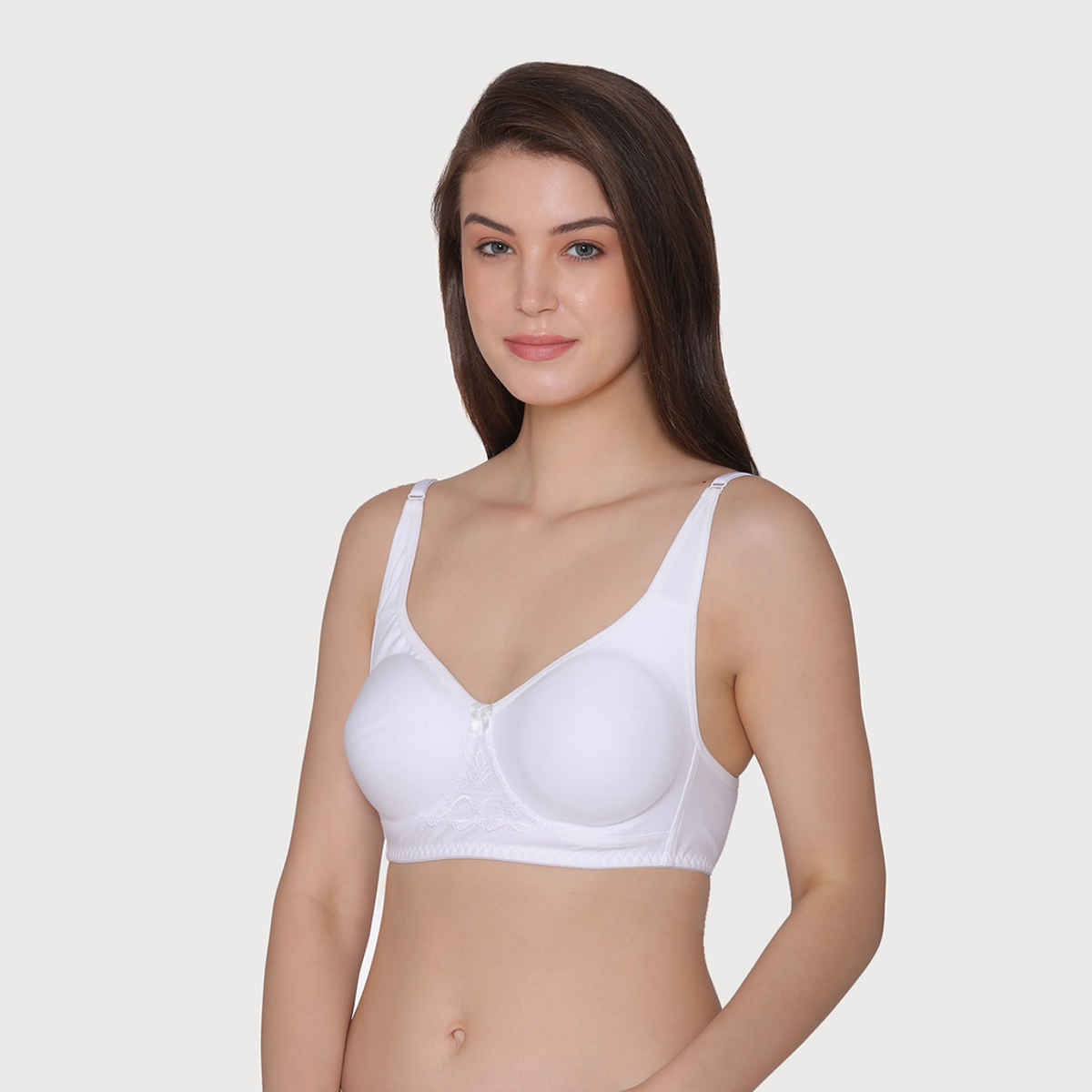 Clovia Women Non-Padded Non-Wired Full Coverage T-Shirt Bra - White, Beige | 40C