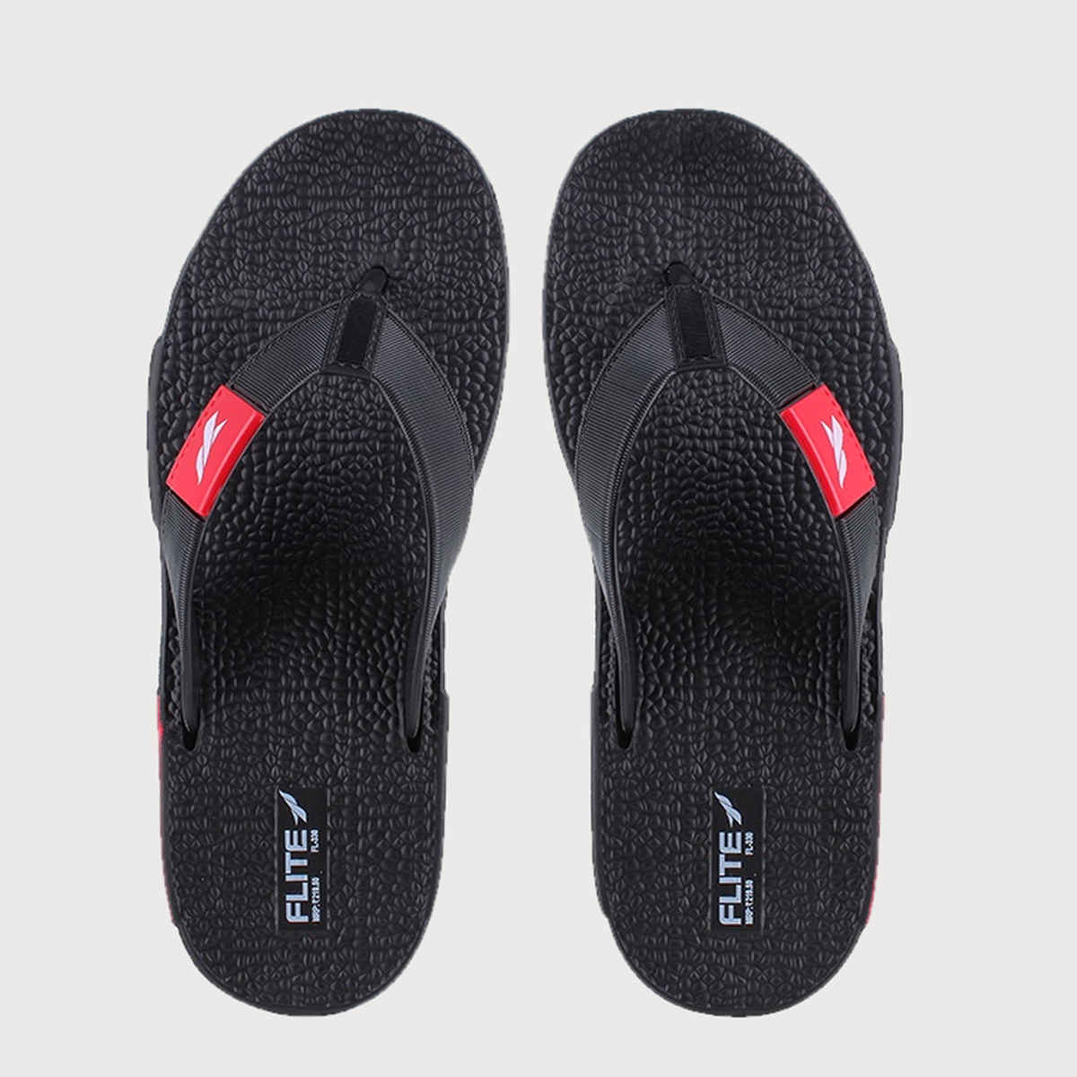 Flite Slippers FL-330 Black Red For Men | 10 UK