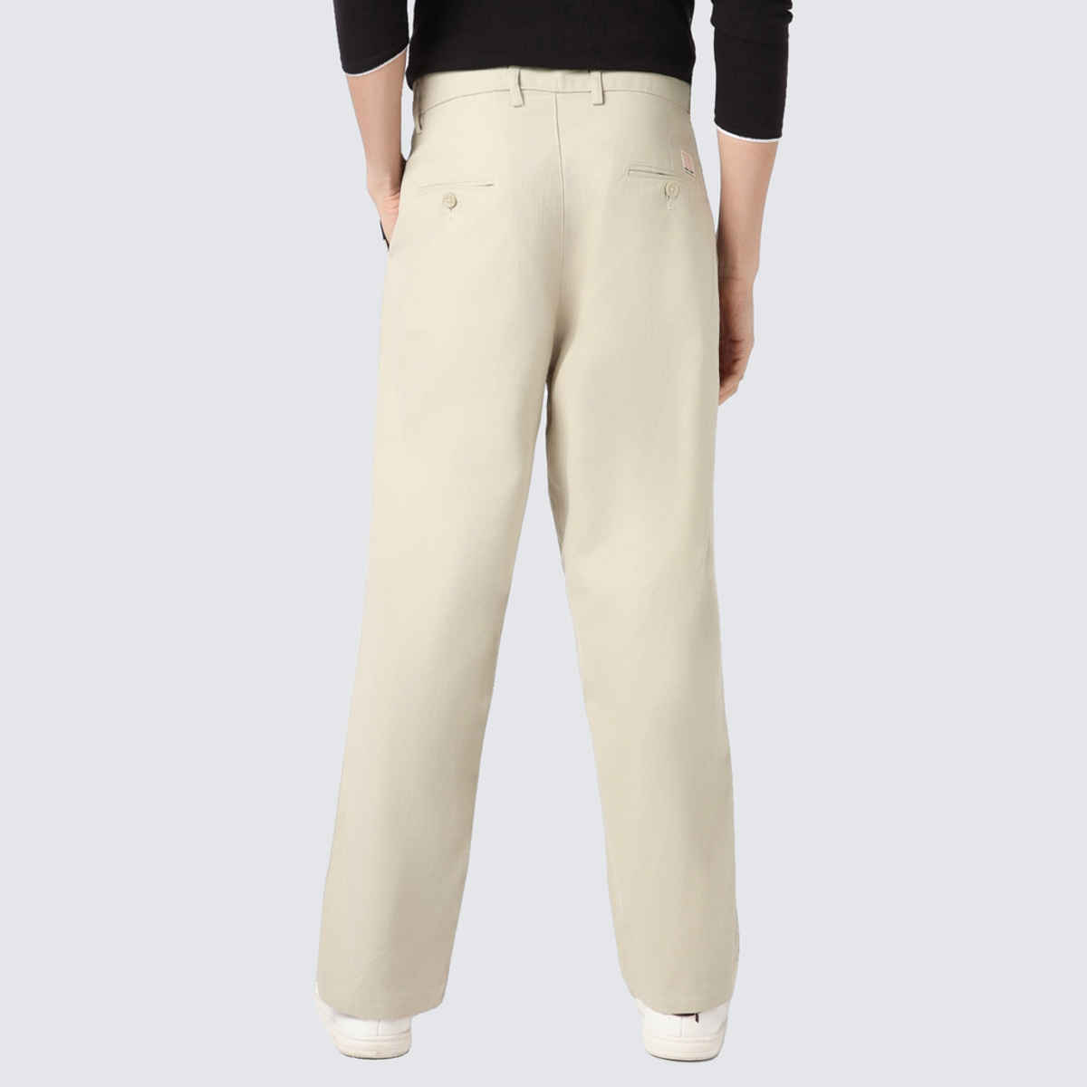 Urbano Fashion Men's Chino Trousers Loose Baggy Fit Solid Non-Stretchable | Light Grey | 30