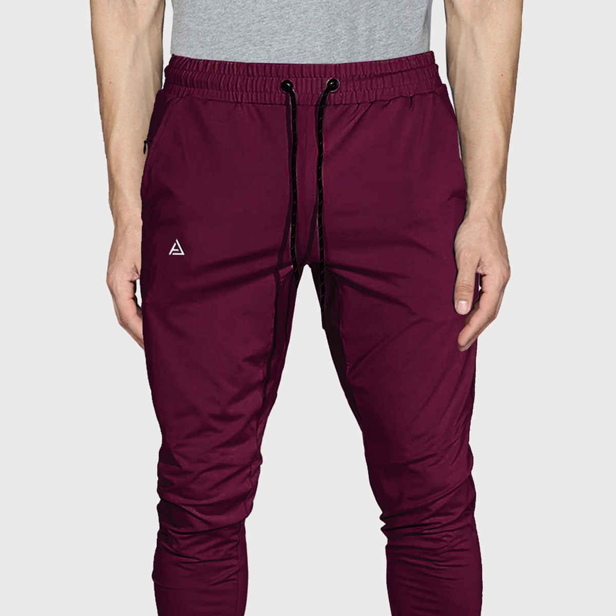 Avolt Men's Solid Regular Fit Track Pant | Maroon - M